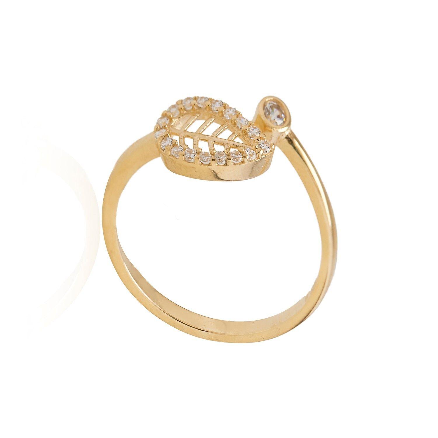 Anillo de Oro 18kt Hoja Circones-2