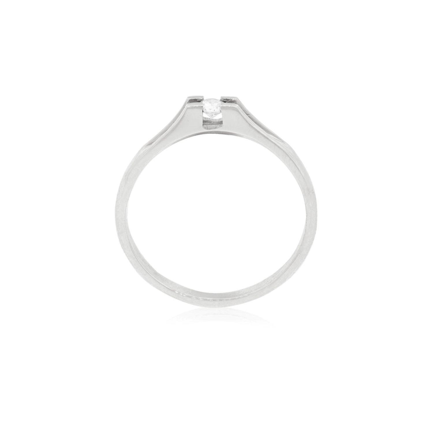 Anillo Compromiso Platino 950  Milán 1x6ptos Diamante-1
