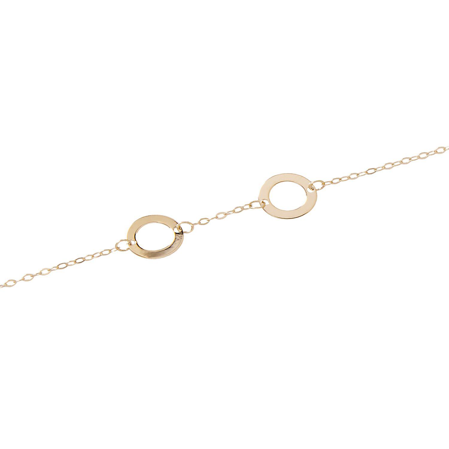 Pulsera de Oro 18kt Circulos Plano-1