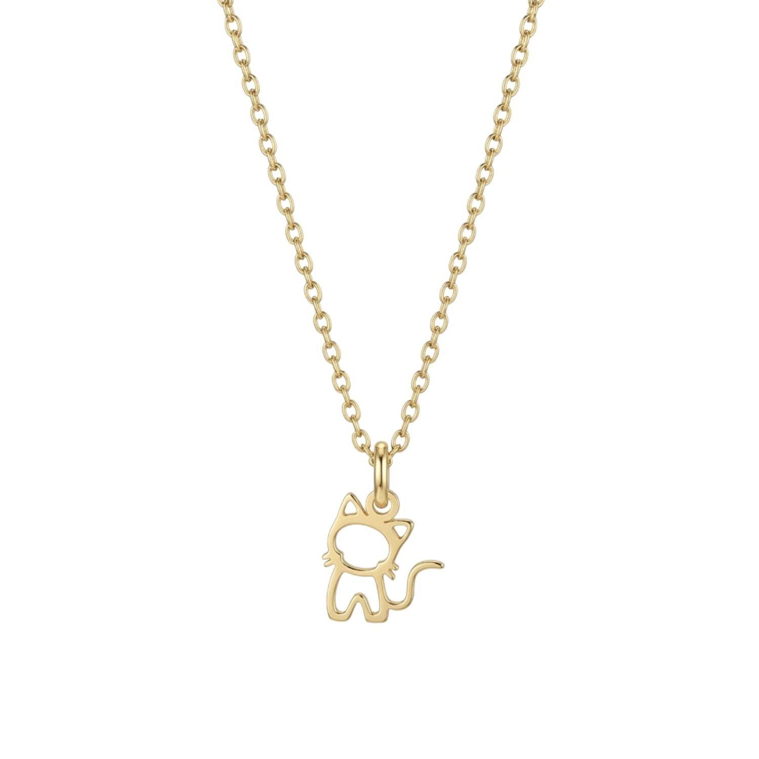 Colgante de Oro Miel 18kt Gatito Chico-2