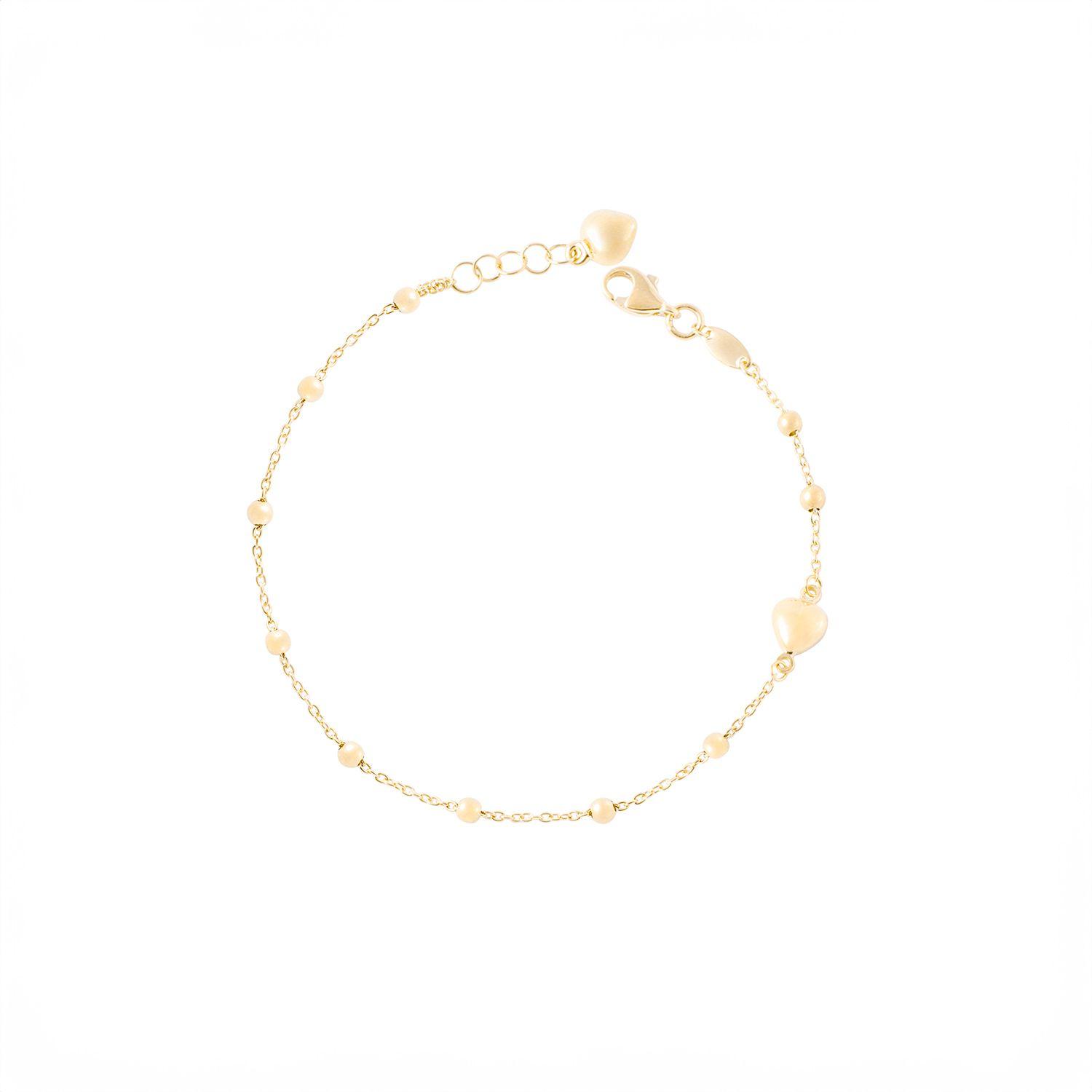 Pulsera de Oro 18kt Pelotitas Facetadas.-0