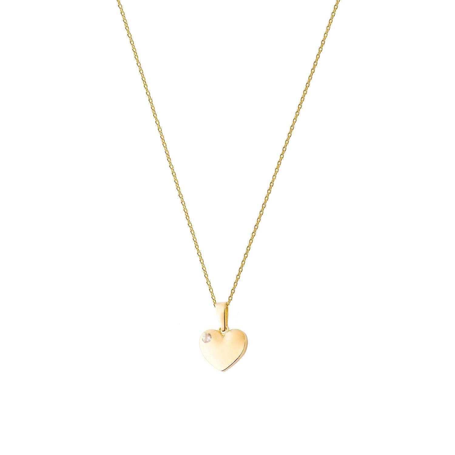 Collar de Oro 18kt Corazón circoncito-2