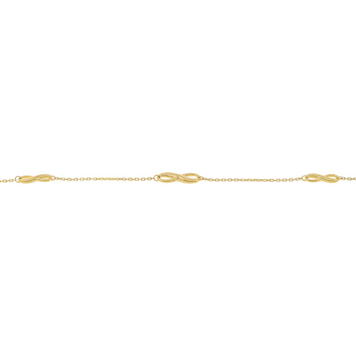 Pulsera Oro Amarillo 18kt Modelo Triple Infinito 8942-2