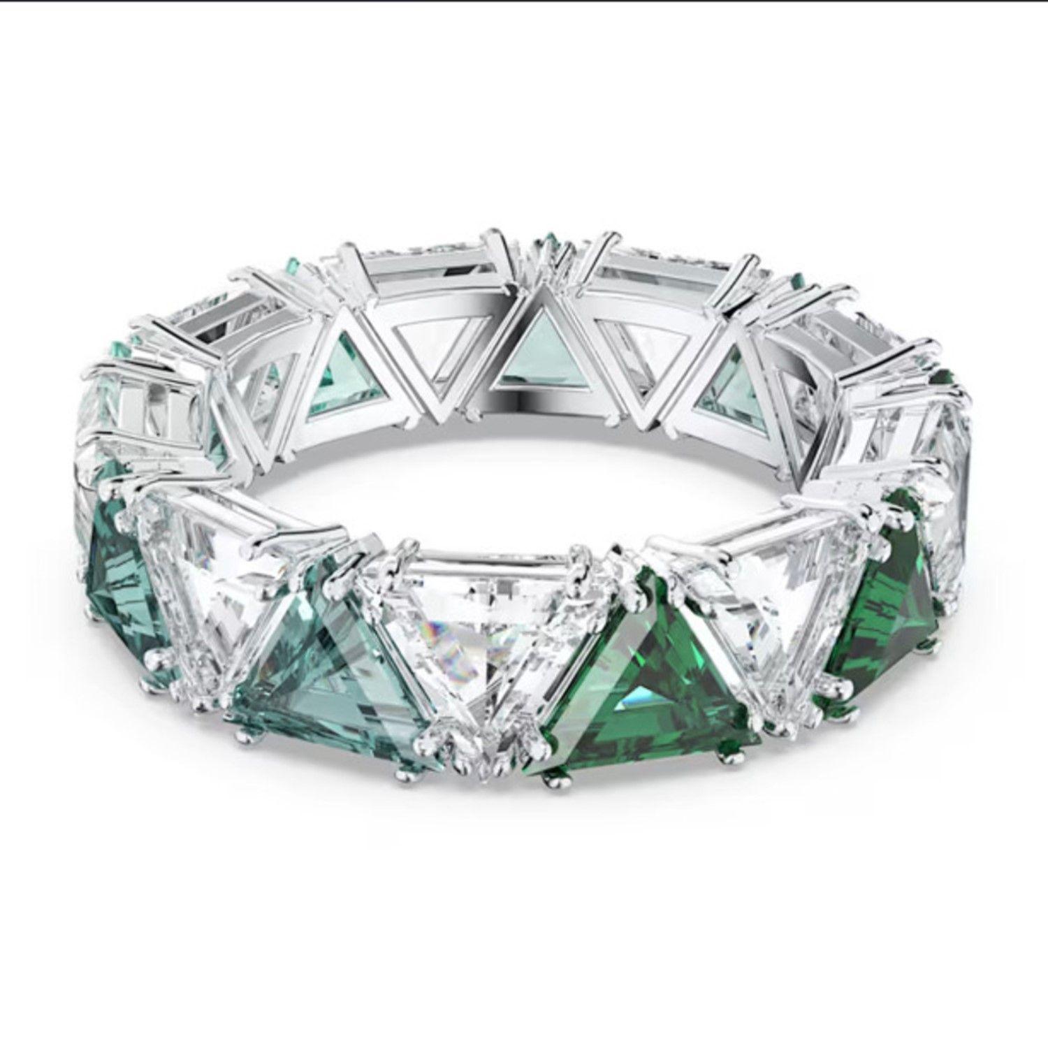 Anillo Swarovski Cóctel Matrix Verde-0