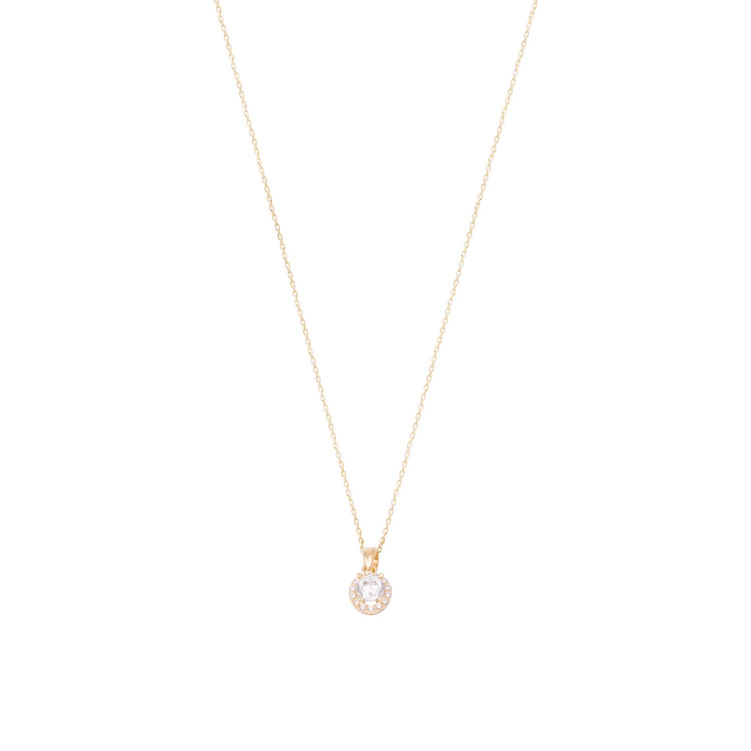 Colgante Oro Amarillo 18kt Circonita con Base Calada-2