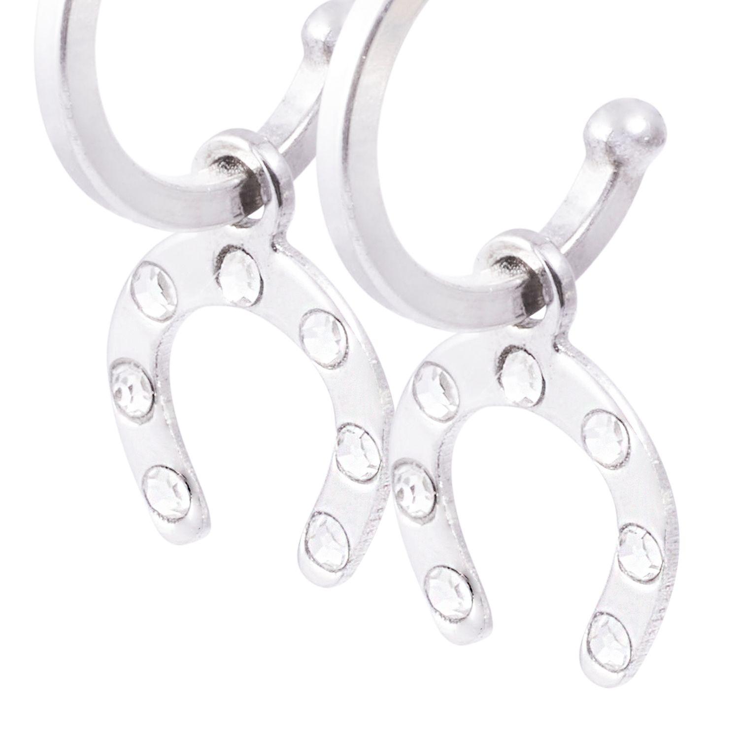 Aros de Plata Esterlina 925 Argollas Herraduras-1