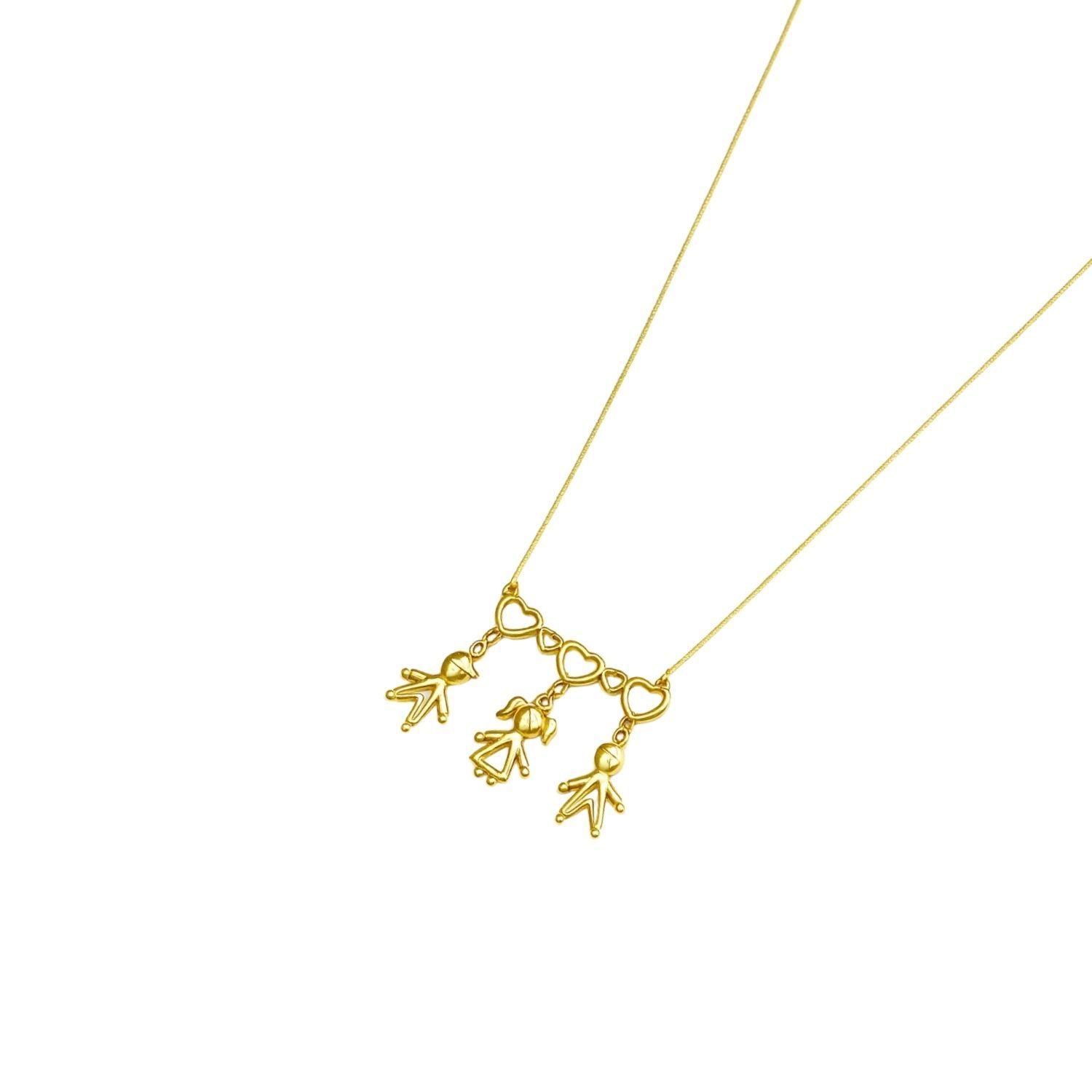 Collar Oro Amarillo 18kt Niña-Dos Niños-5