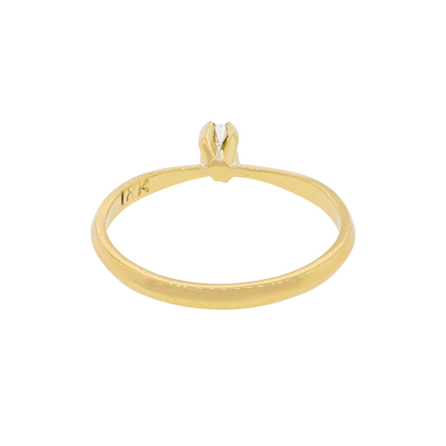 Anillo Compromiso Oro Amarillo 18kt  Niza 1x6ptos Diamante-3