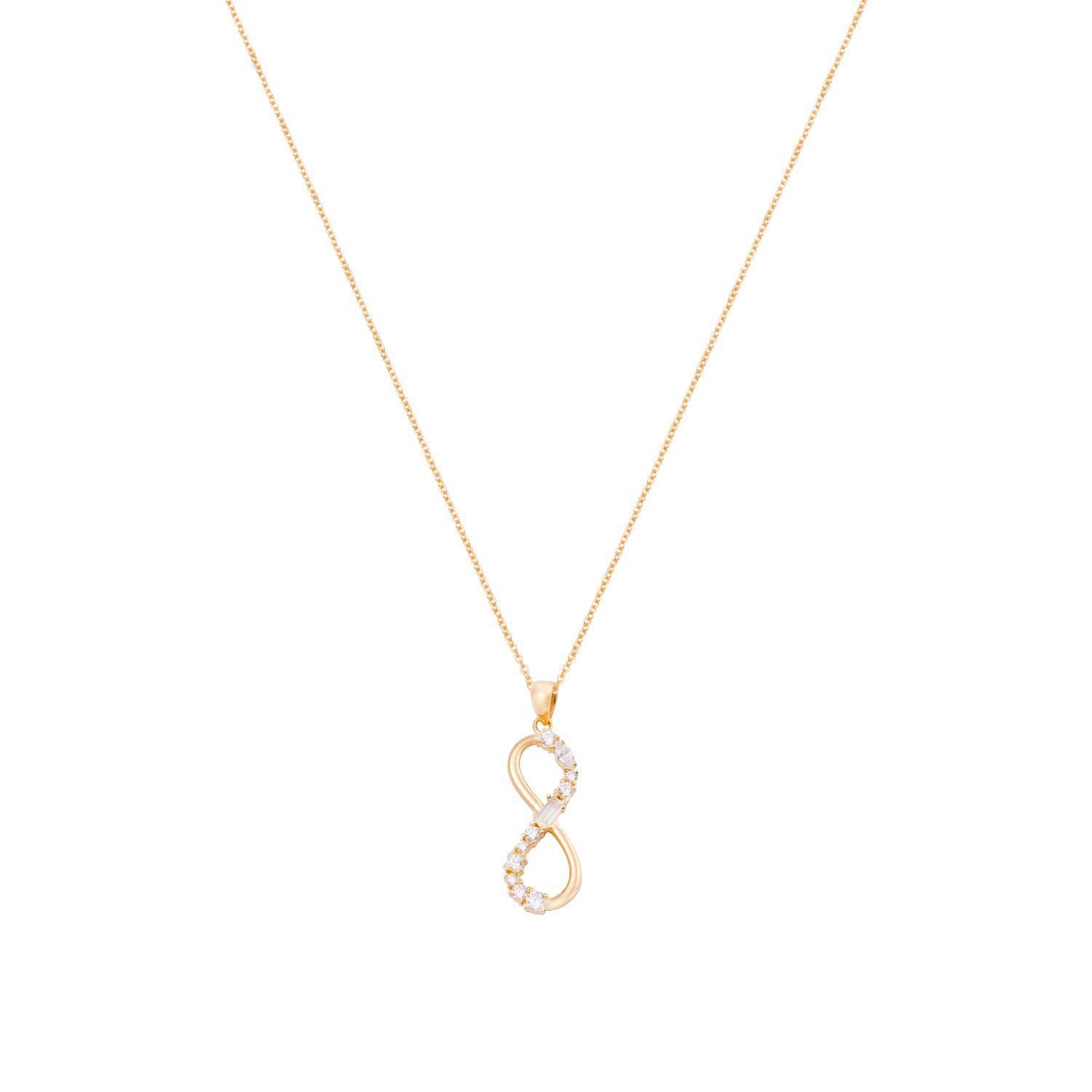 Colgante de Oro 18kt Infinito Circón-2