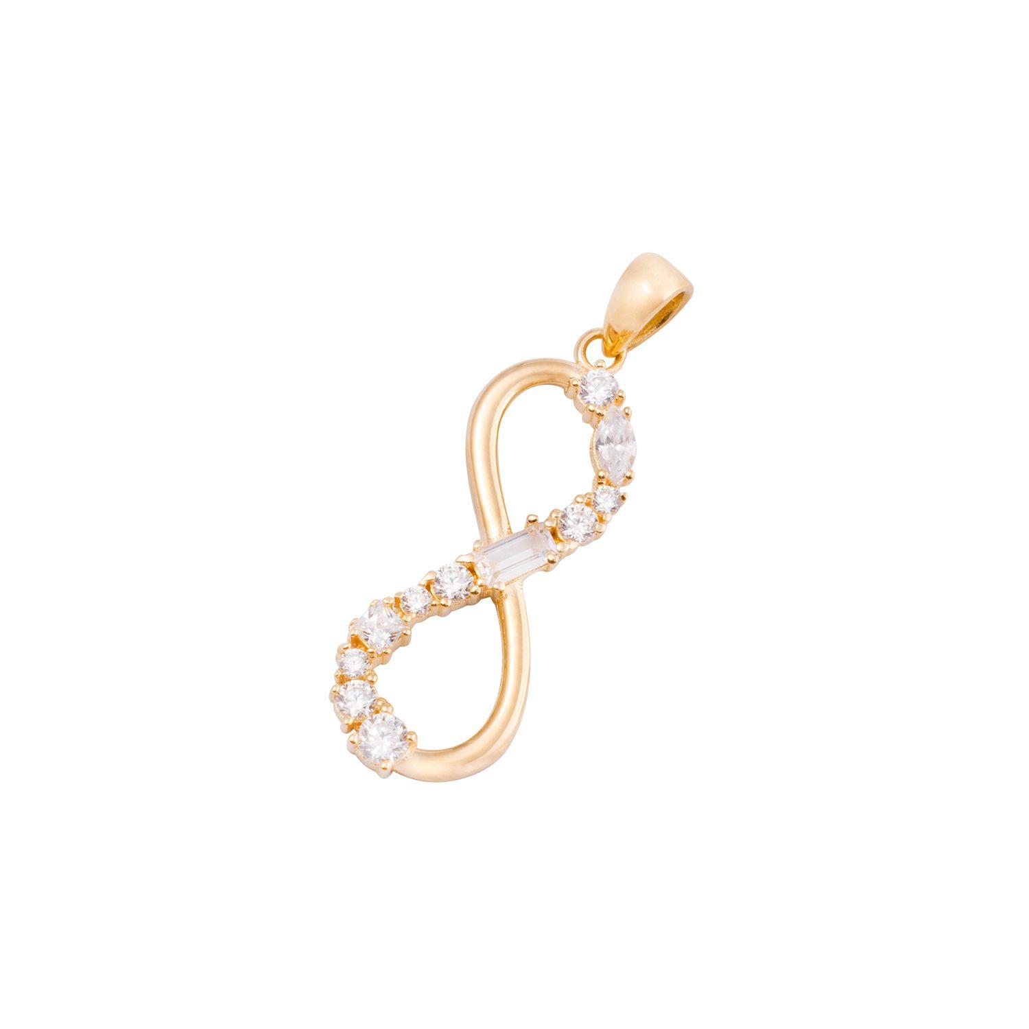 Colgante de Oro 18kt Infinito Circón-0