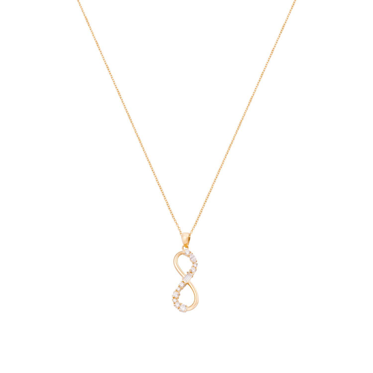 Colgante de Oro 18kt Infinito Circón-2