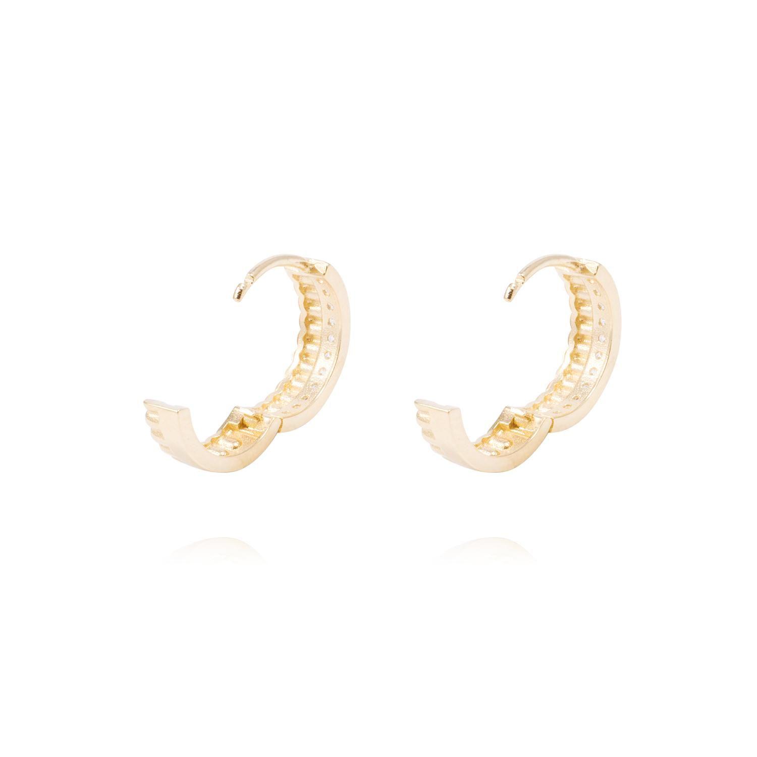 Aros de Oro de 18kt Argolla Linea Circón-2