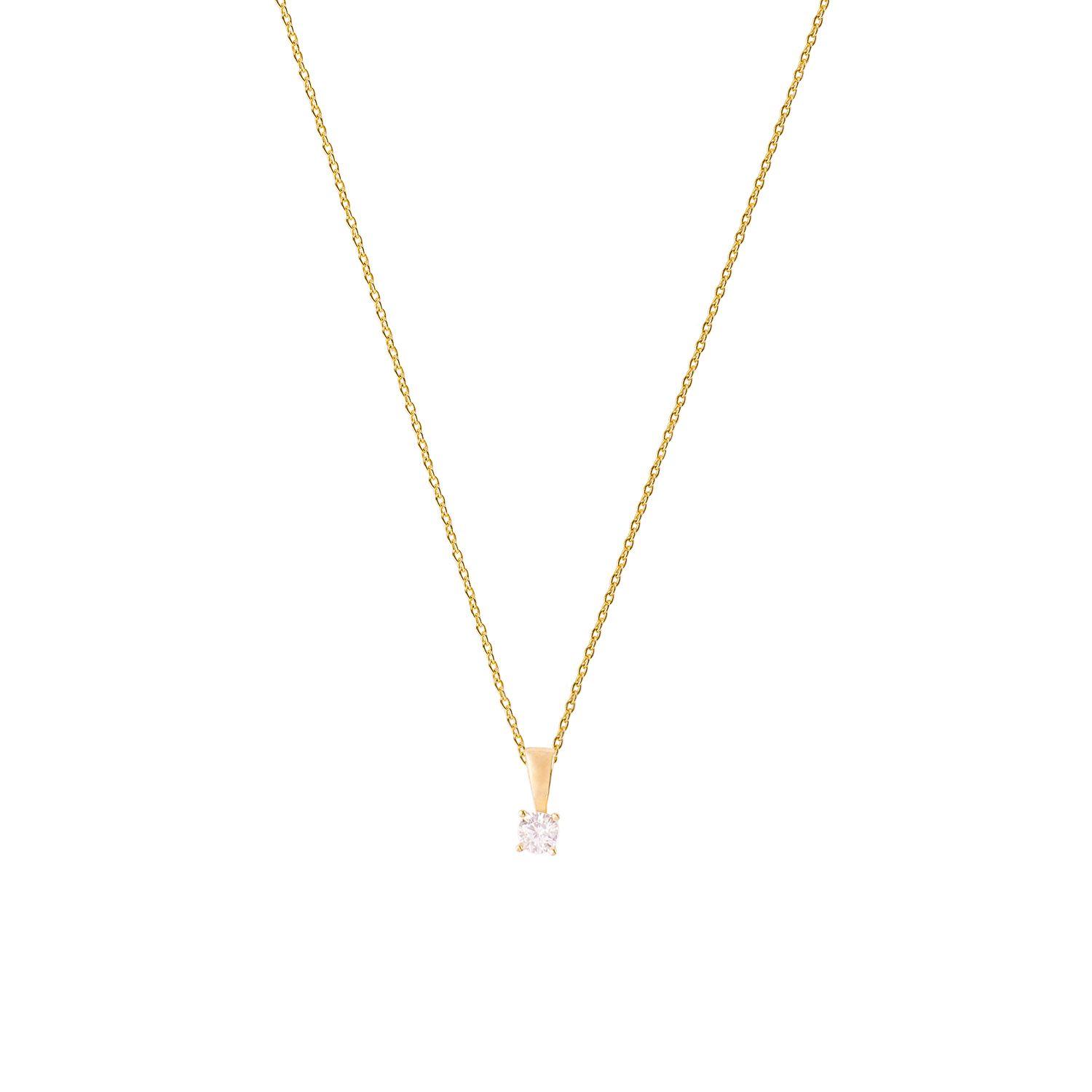 Colgante de Oro 18kt Circonita con Piedra de 3,0mm-2