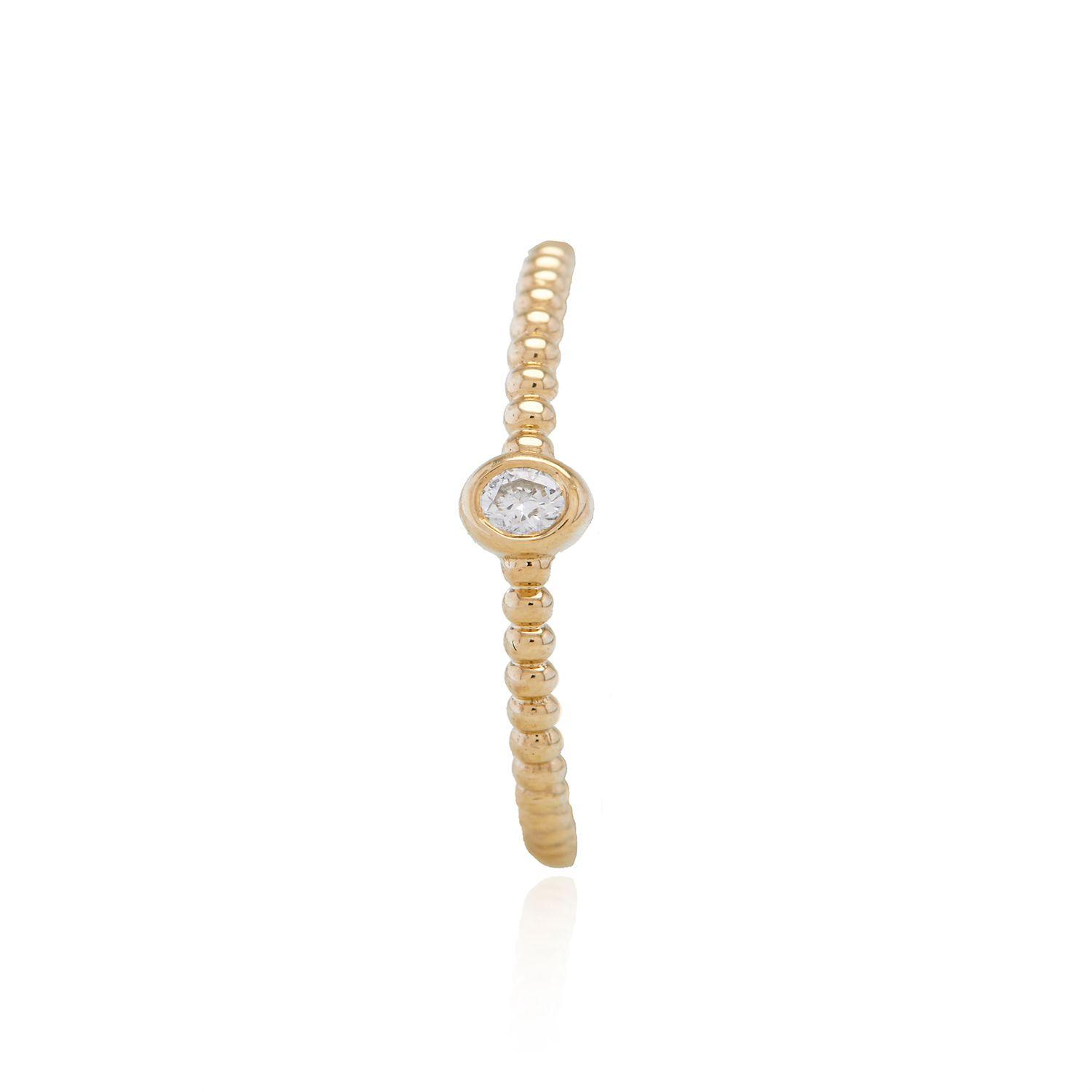 Anillo Oro Amarillo 18kt Diamantes de 3Pts-3