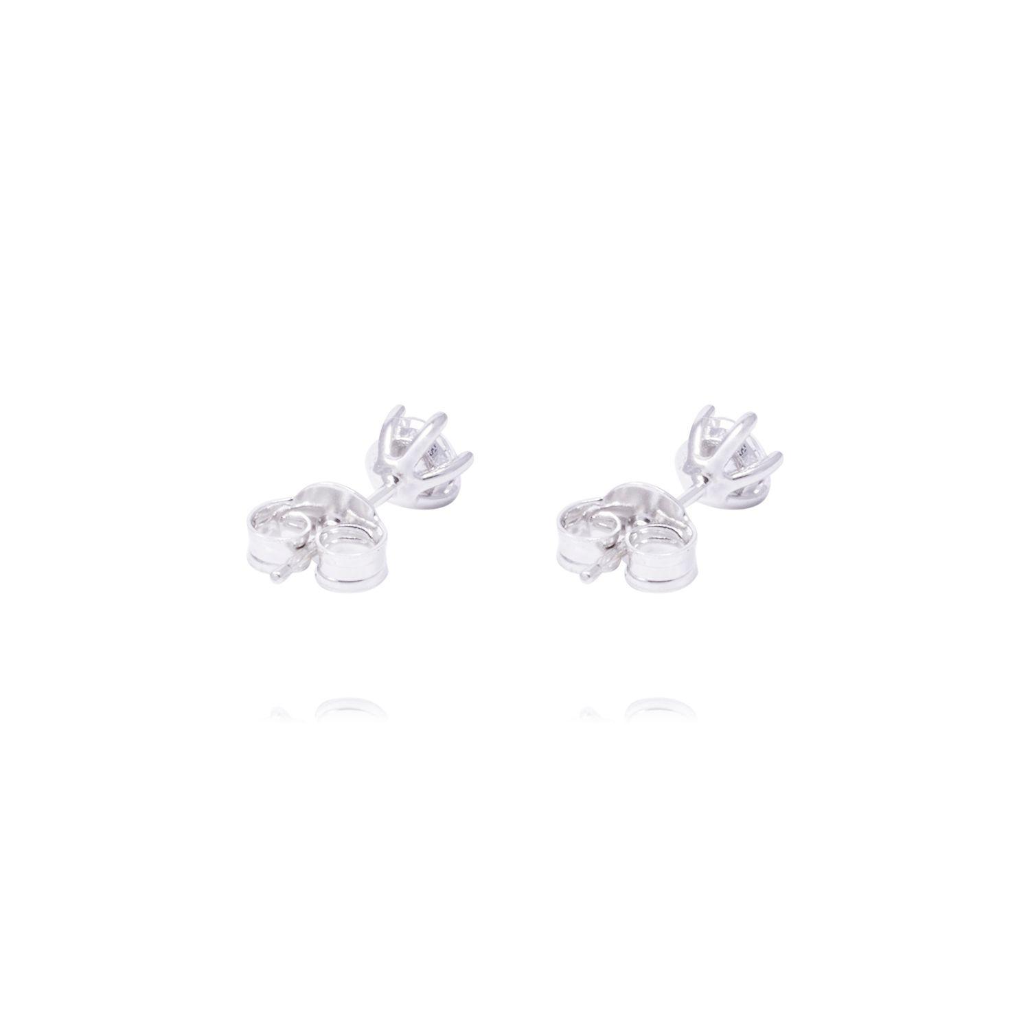 Aros Oro Blanco 18kt Circonita Seis Grifas-2