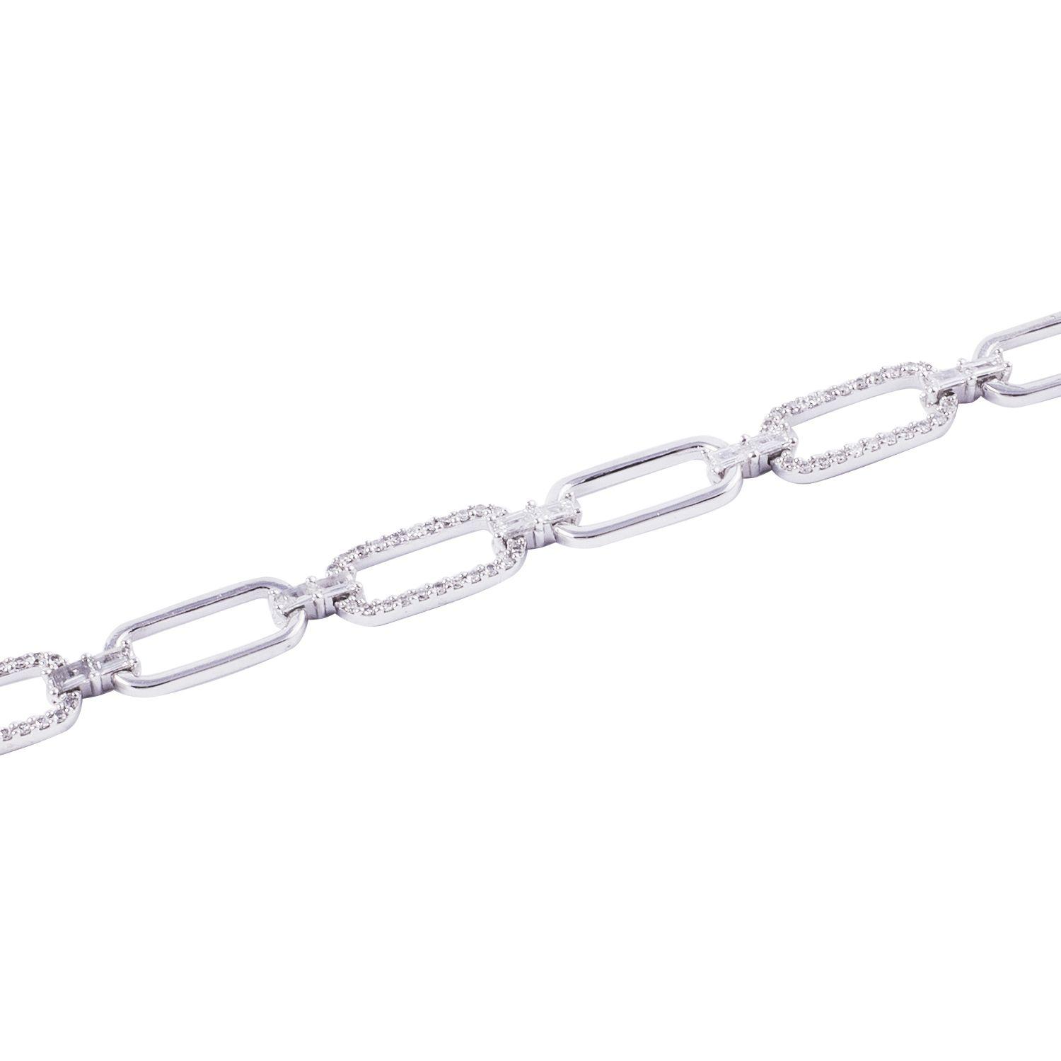 Pulsera de Oro 18kt Eslabones de brillantes-2