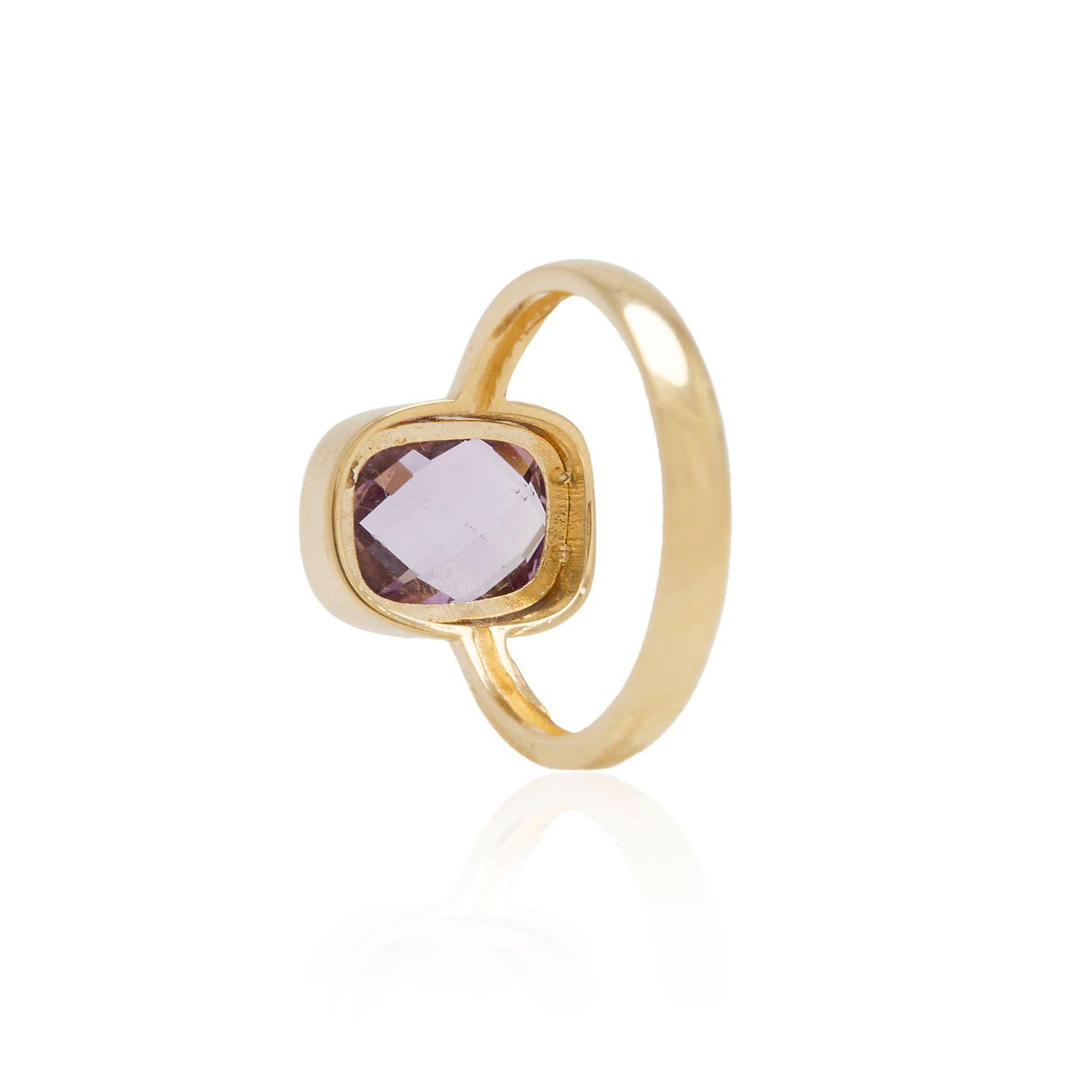 Anillo de Oro 18kt Amatista-2