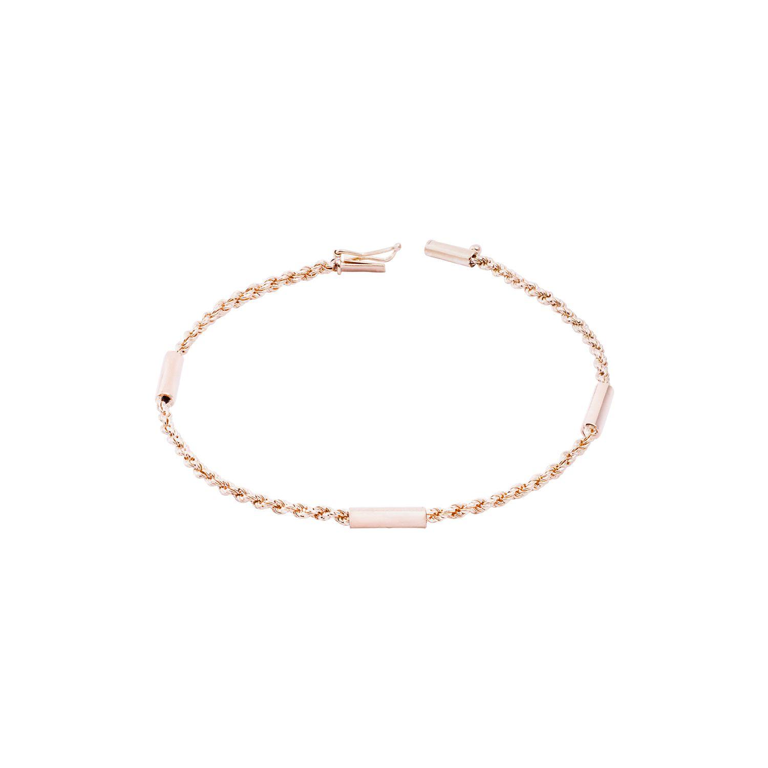 Pulsera Oro Miel 18kt Turbillon Mixto-2