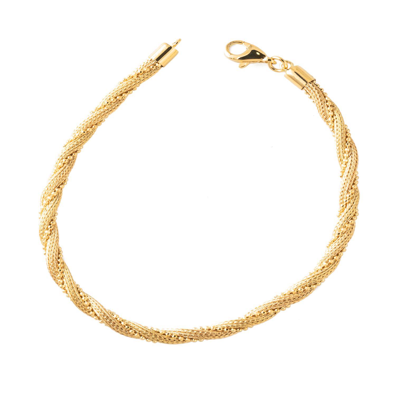 Pulsera de Oro 18kt Trenzada-2