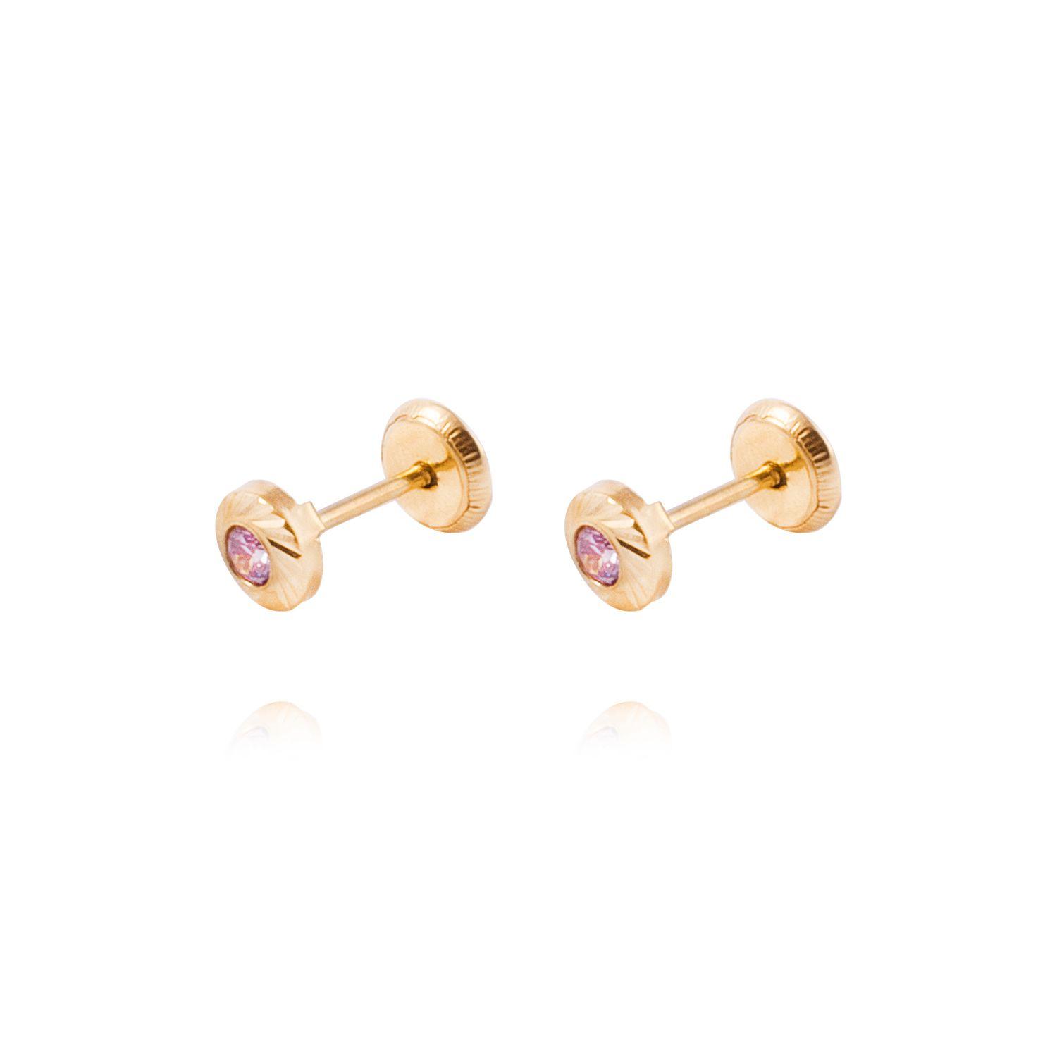 Aros de Oro 18kt Rosa Francia Bisel Ancho-0