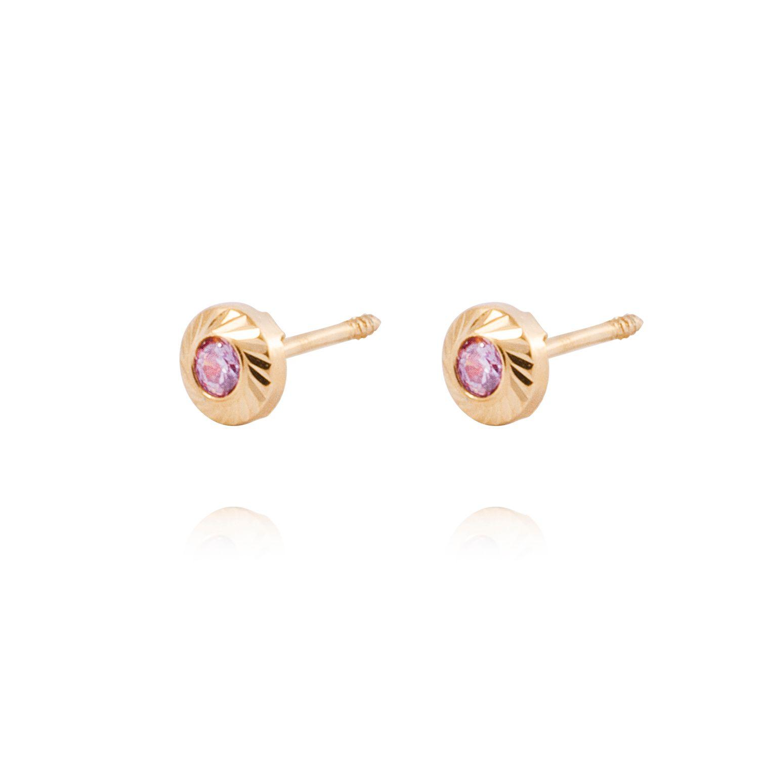 Aros de Oro 18kt Rosa Francia Bisel Ancho-1