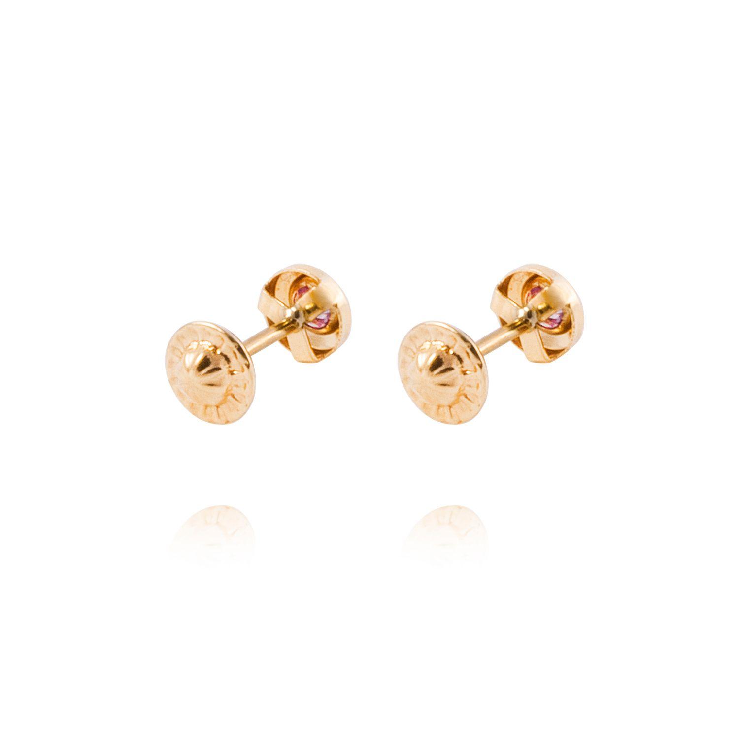 Aros de Oro 18kt Rosa Francia Bisel Ancho-2