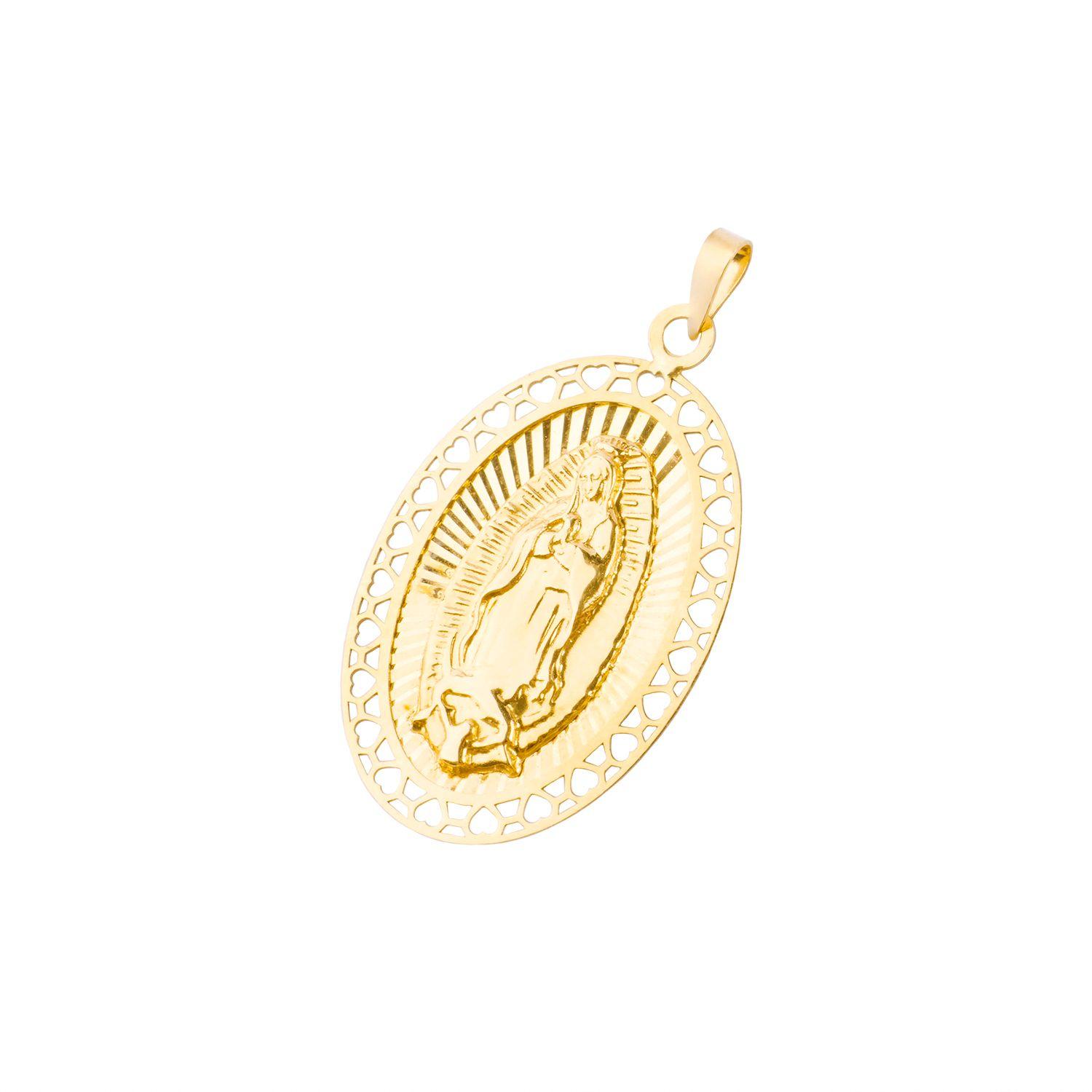 Colgante de Oro 18kt Virgen de Lourdes-0