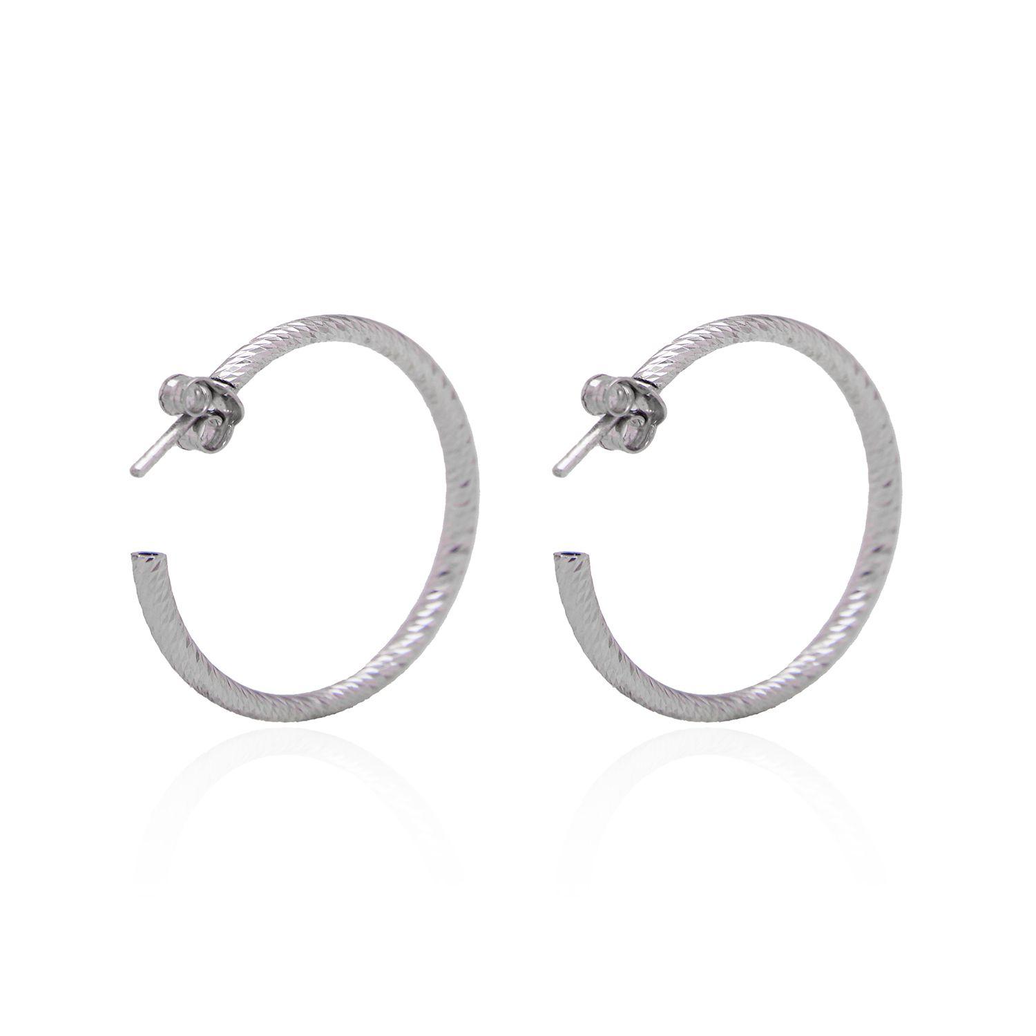 Aros de Plata Esterlina 925 Argollas Medianas-1