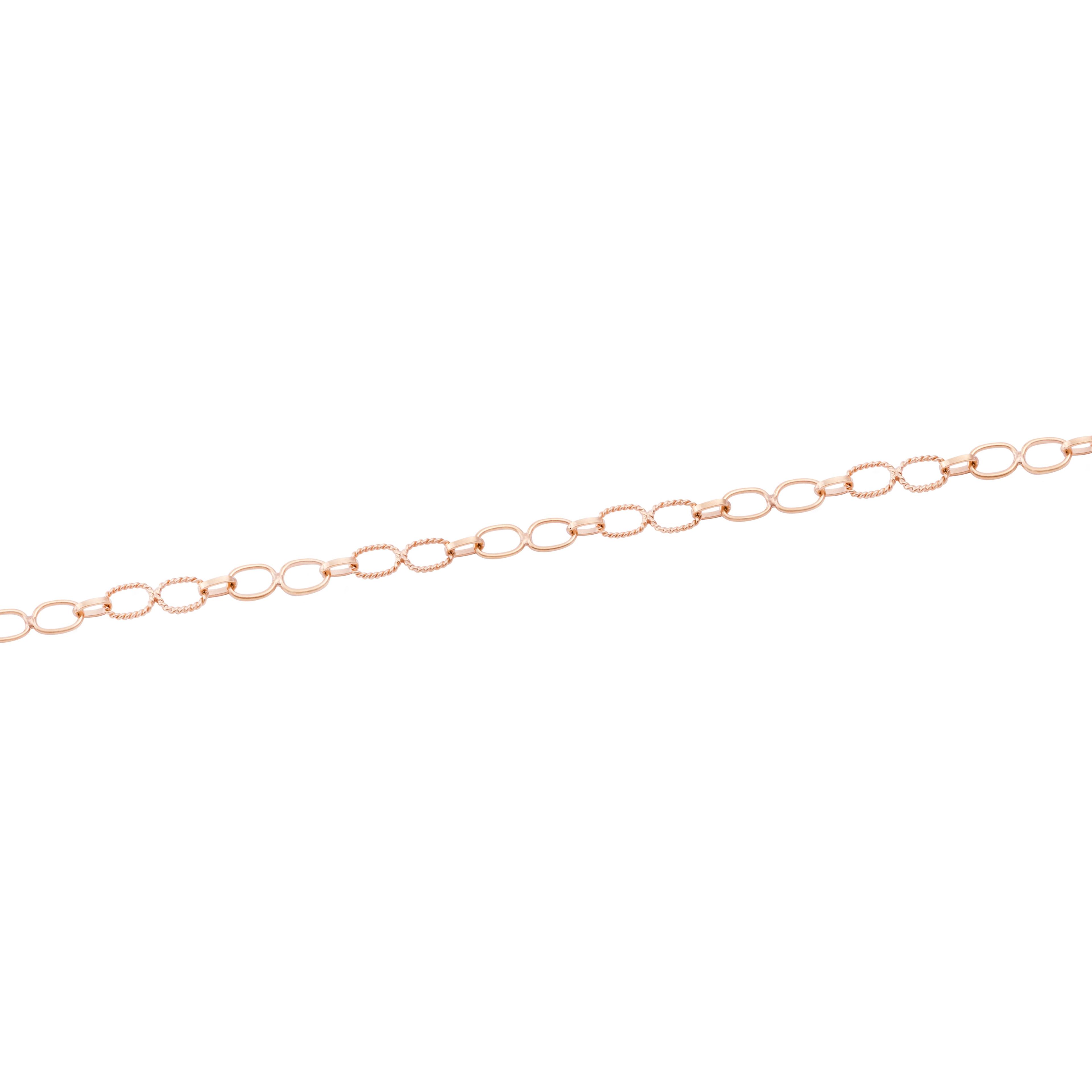Pulsera Oro Miel 18kt Eslabon Torcido-2