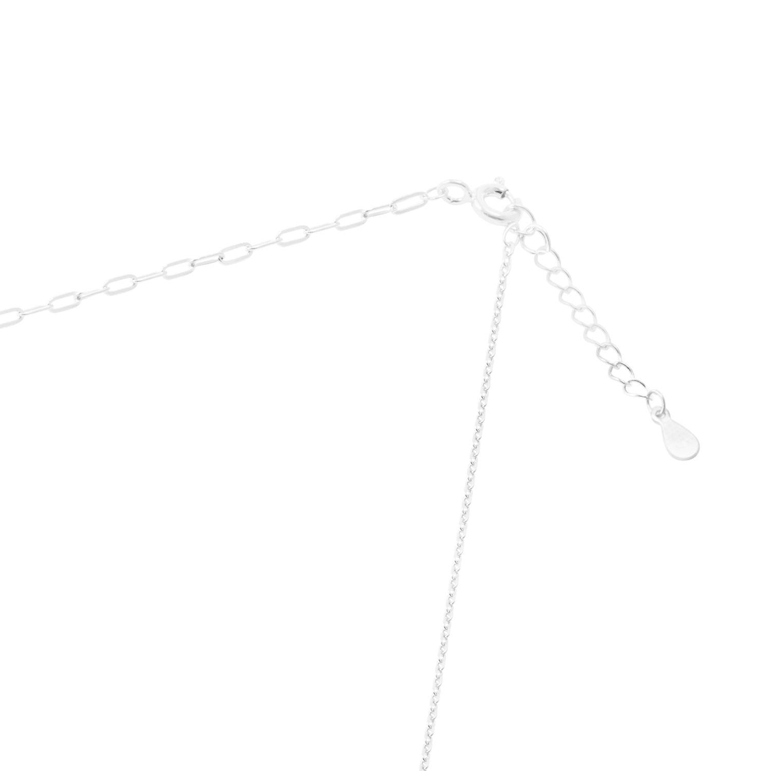 Collar de Plata Esterlina 925 Corazón Estilo Candado Circón-2