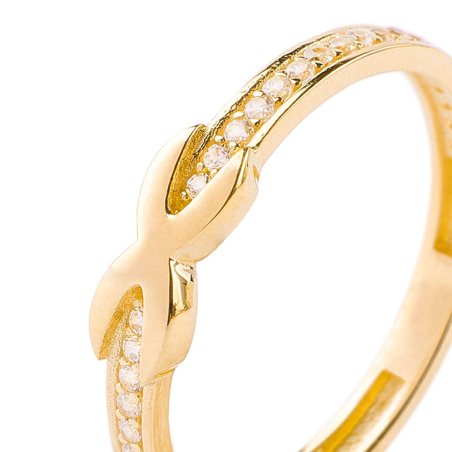 Anillos de Oro 18kt Modelo Cruzado Circón-1