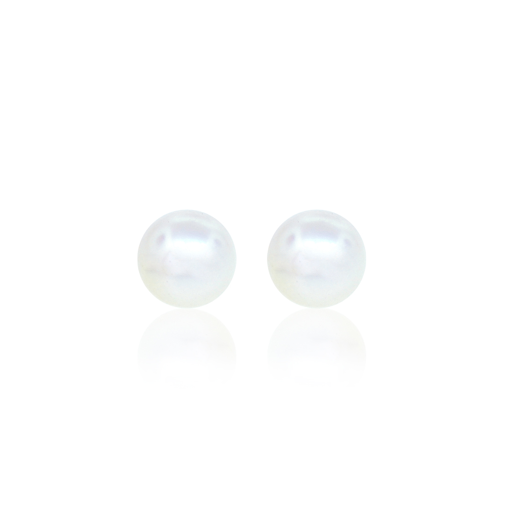 Aros de Oro 18kt Perla Cultivada de 6.0mm a 6.5mm-1