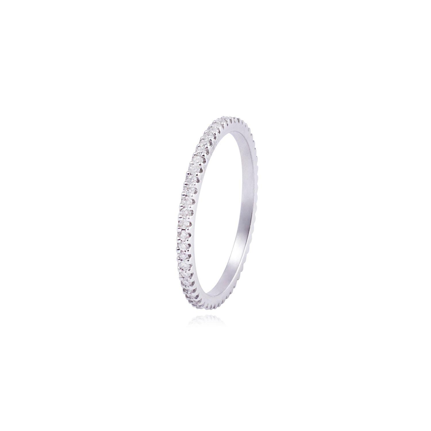Anillo de Oro Blanco 18kt con Diamantes de 33Pts-0