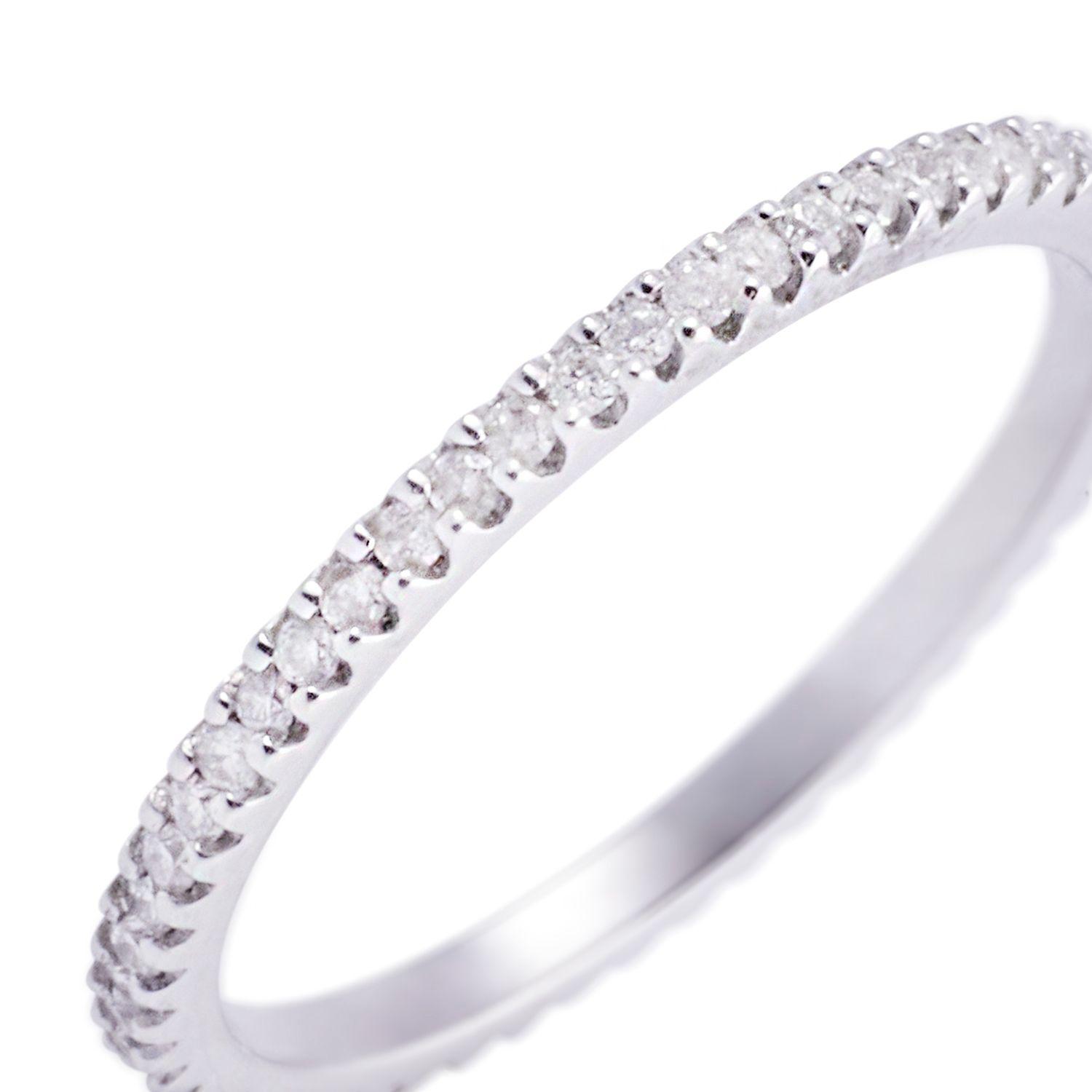 Anillo de Oro Blanco 18kt con Diamantes de 33Pts-1