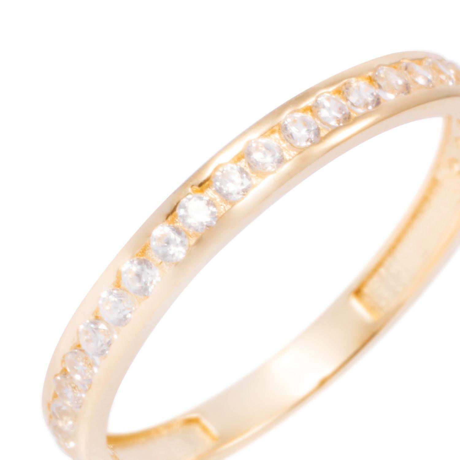 Anillo Compromiso de Oro de 18kt Medio cintillo sencillo-1