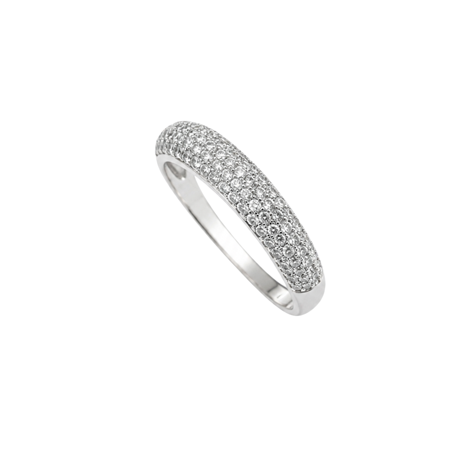 Anillo de Plata Esterlina 925 Riel 4 Circon-1