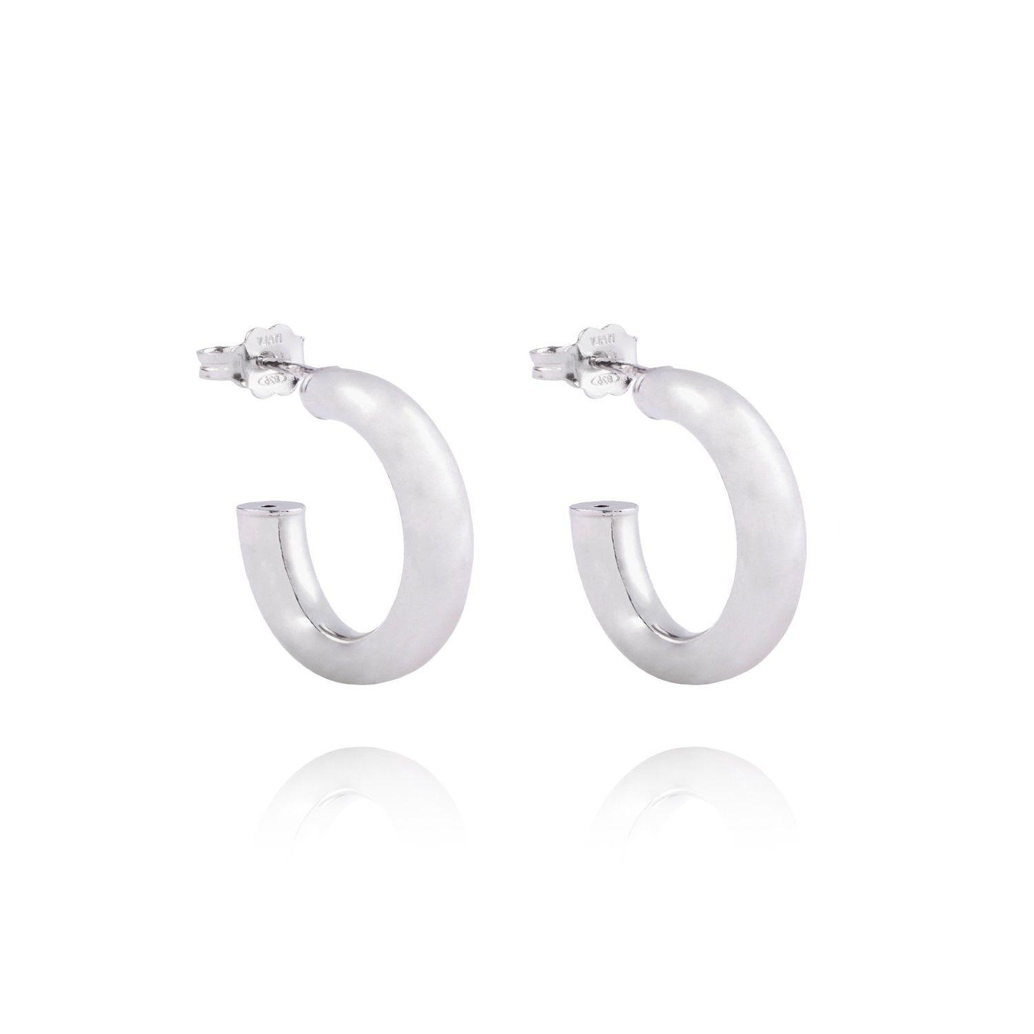 Aros de Plata Esterlina 925 Argollas Clasica-2