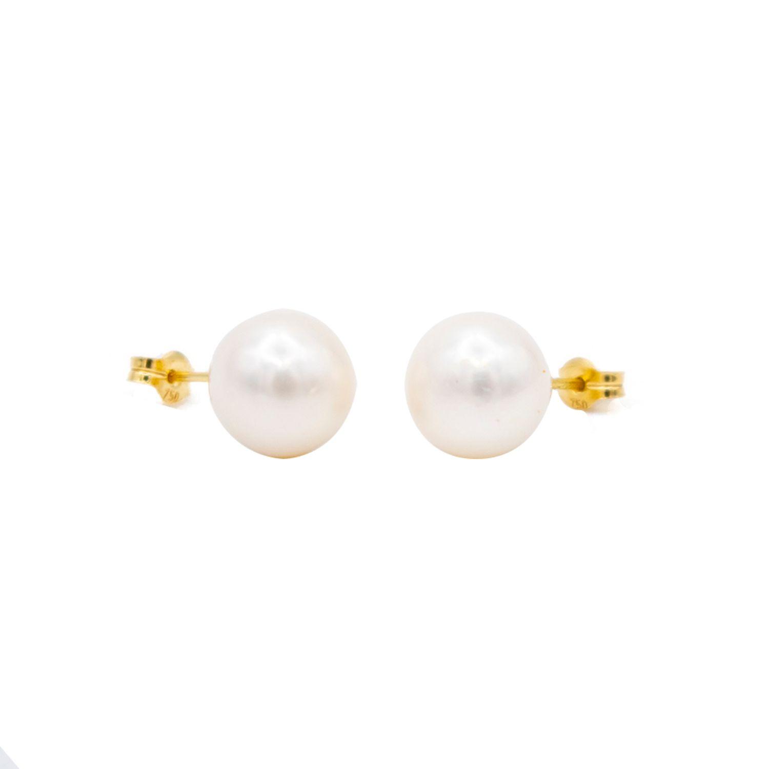Aros de Oro 18kt Perla Cultivada 12 mm-2