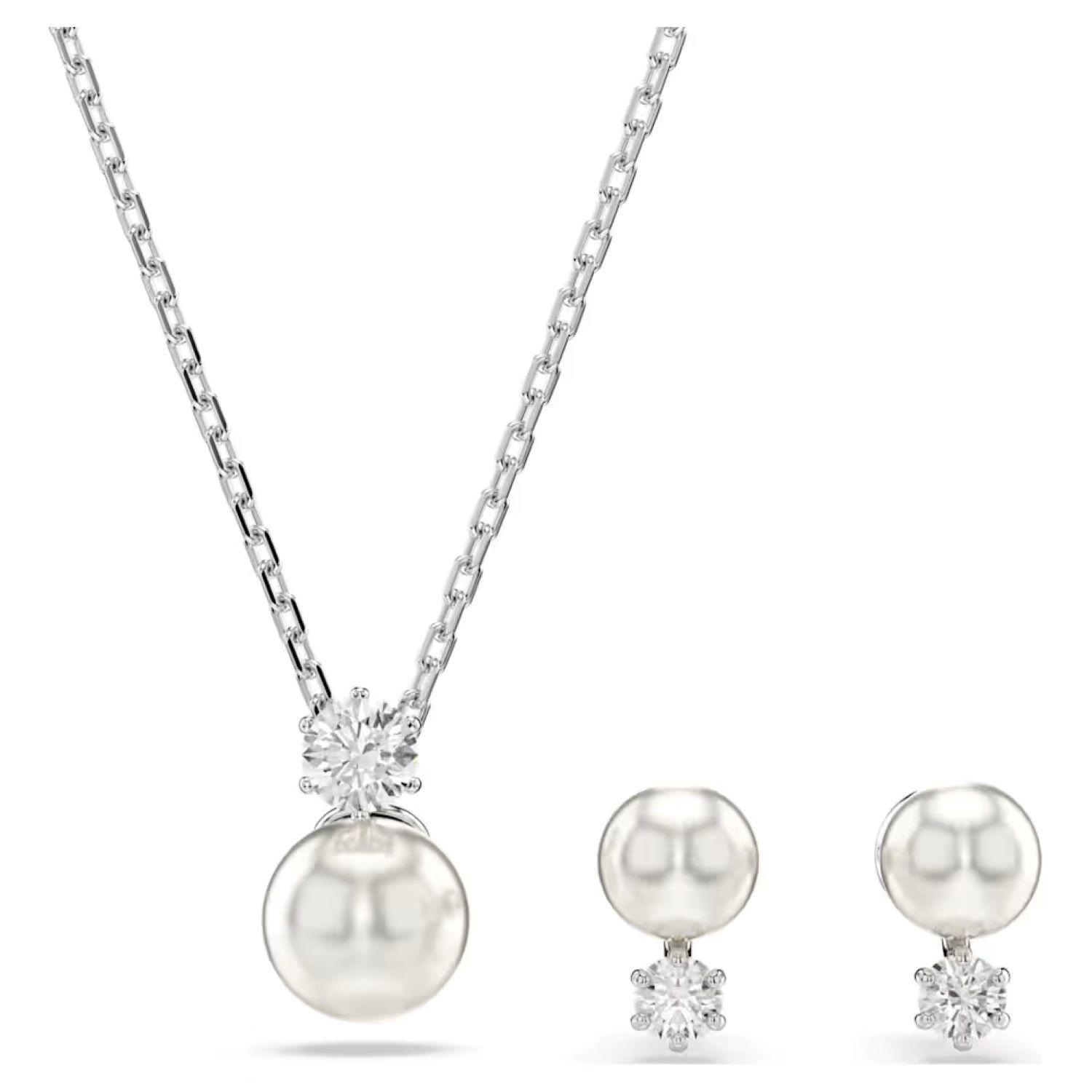Conjunto Swarovski Matrix Crystal Pearl-0