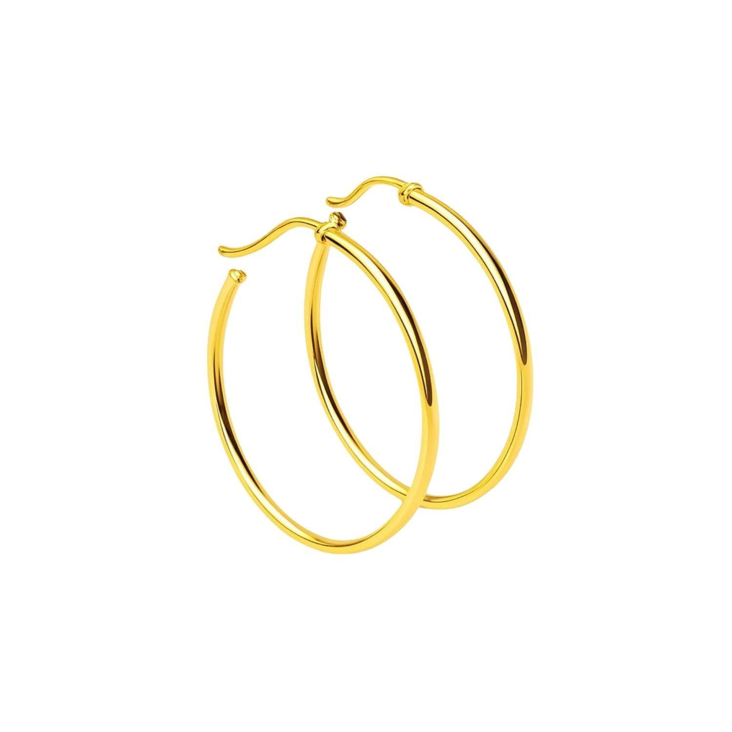 Aros Oro Amarillo 18kt Argollas Grandes 44MM-2