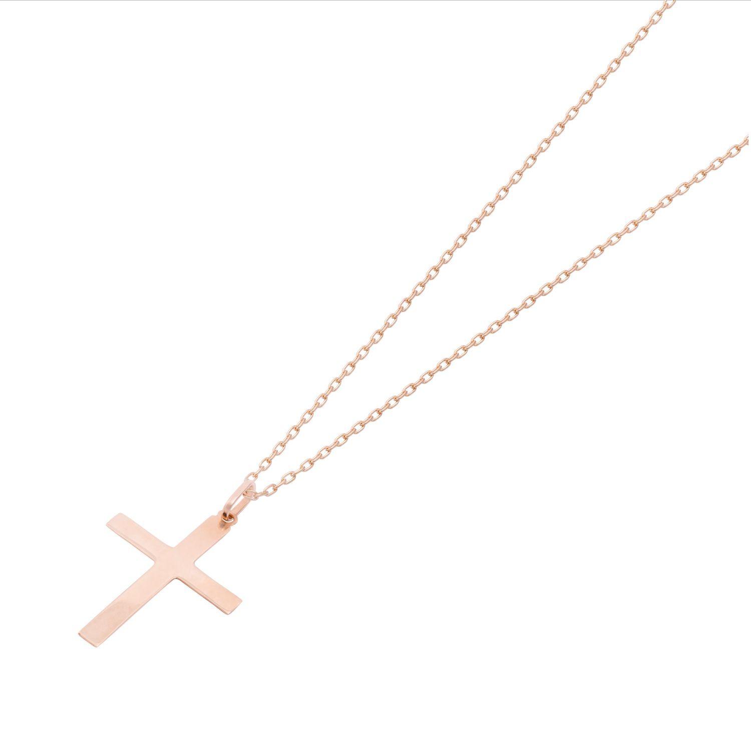 Colgante Oro Miel 18kt Cruz Plana 20x30mm-2