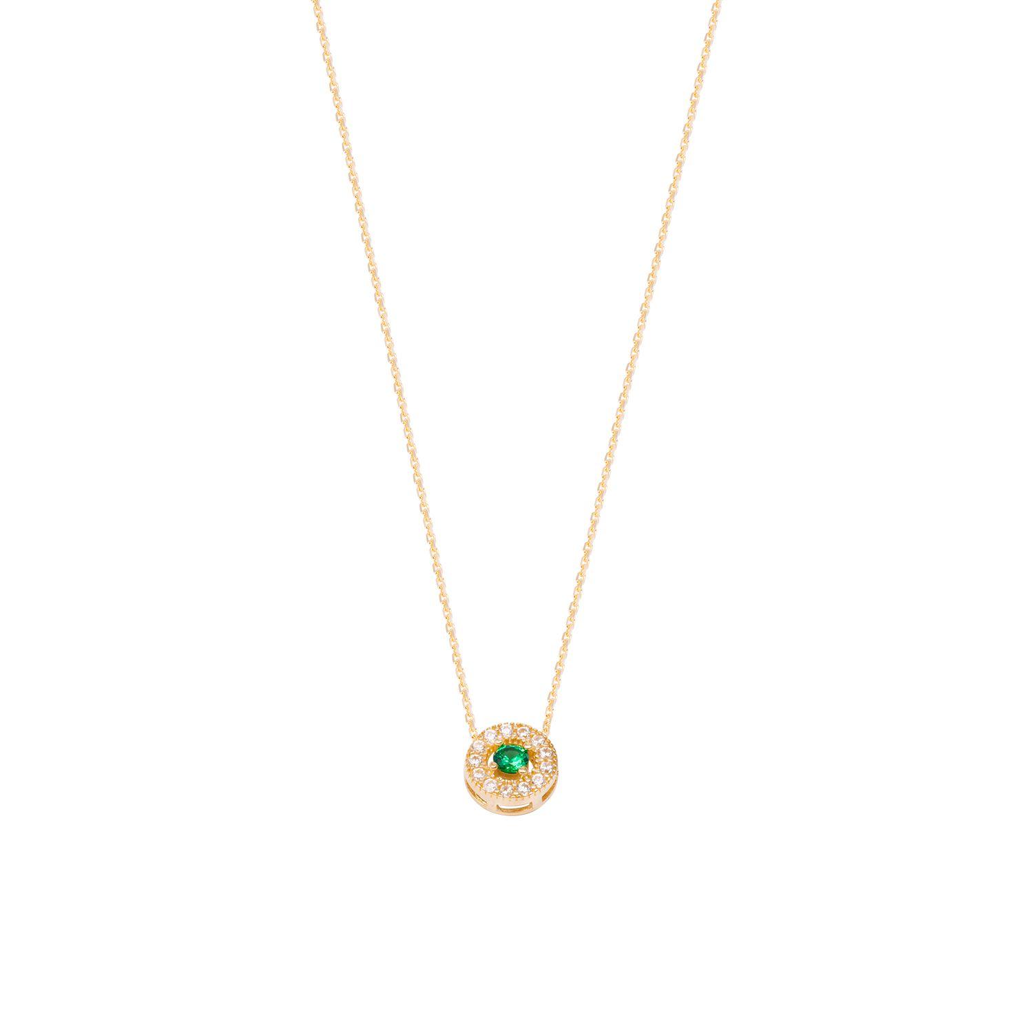 Collar de Oro de 18kt Circonita Esmeralda-2