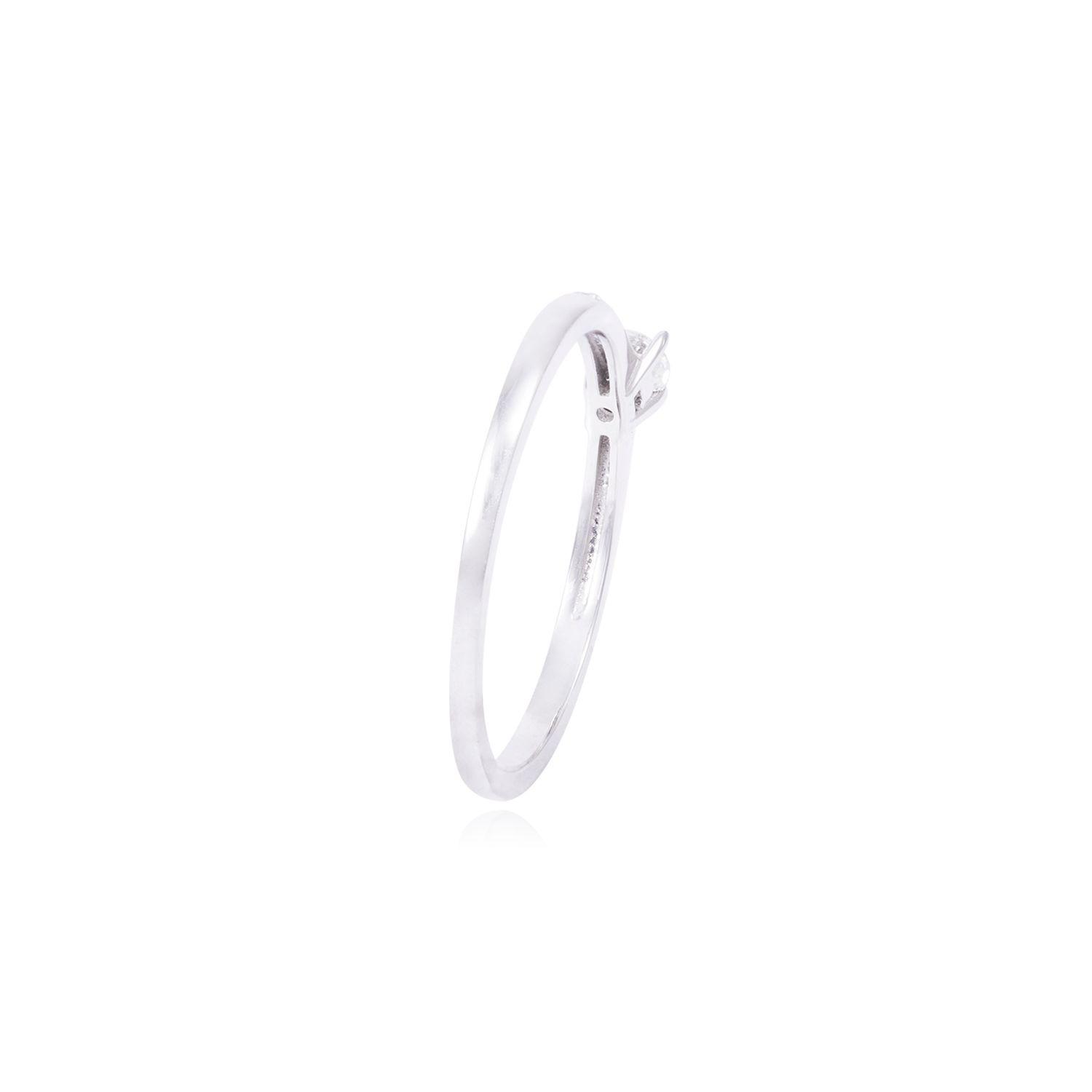 Anillo Compromiso Oro Blanco 18kt Diamantes Tipo Solitario 21pts-2