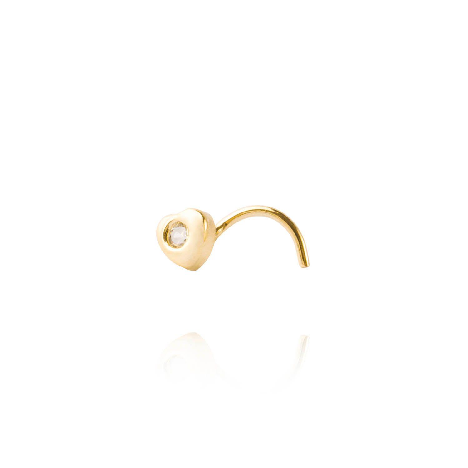 Aro de Oro 18kt Corazón Piercing-0