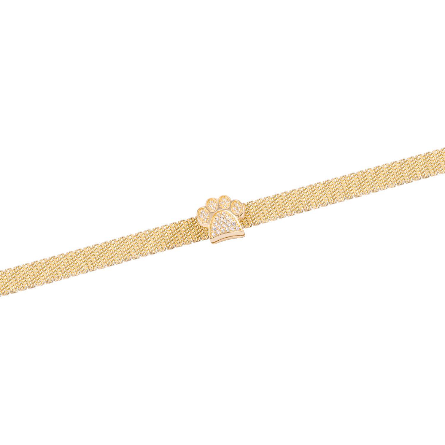 Dije de Plata broche Huellita con Circonita Revestido en Oro 18kt-2