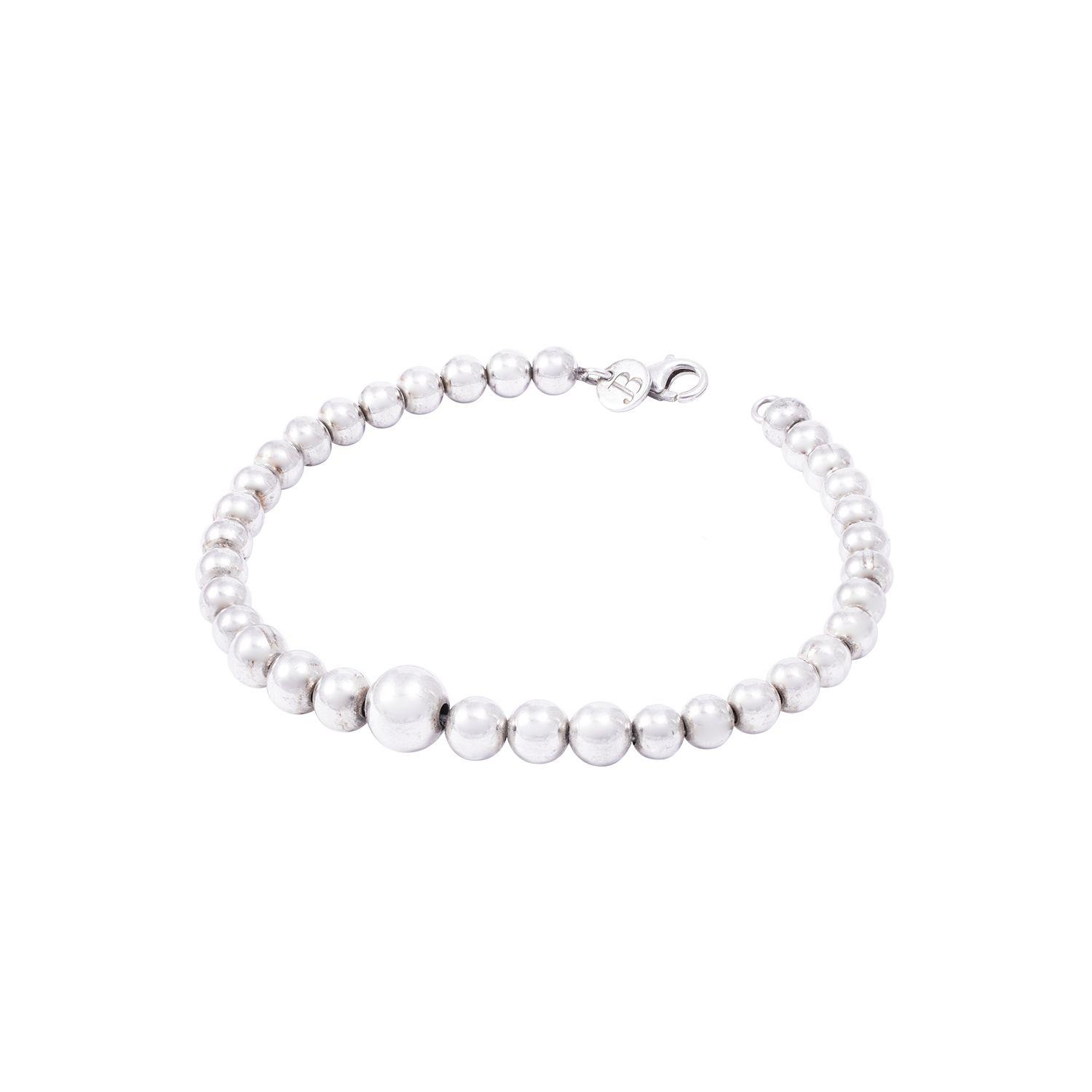 Pulsera de Plata Esterlina 925 Pelotitas Pequeñas-2