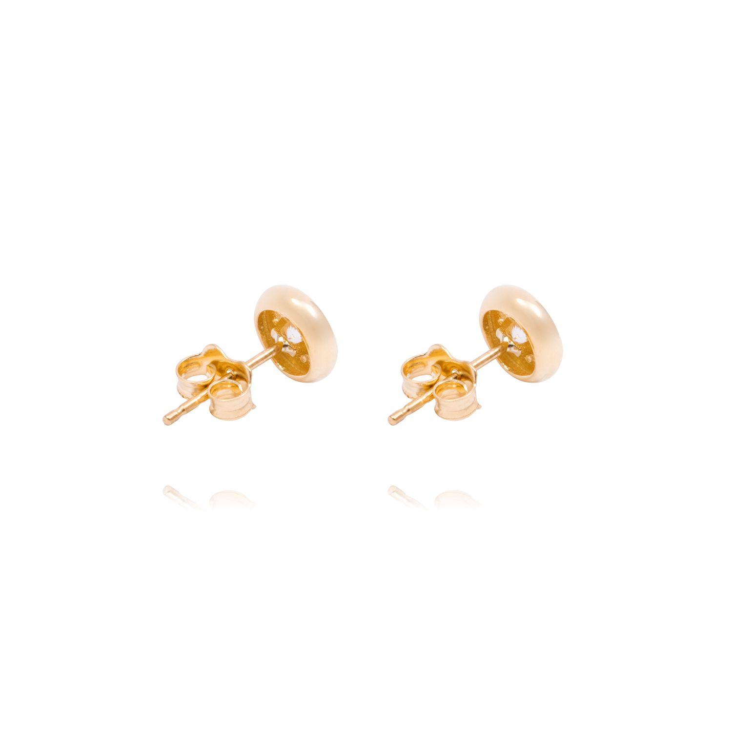 Aros de Oro de 18kt Circonitas en circulo-2