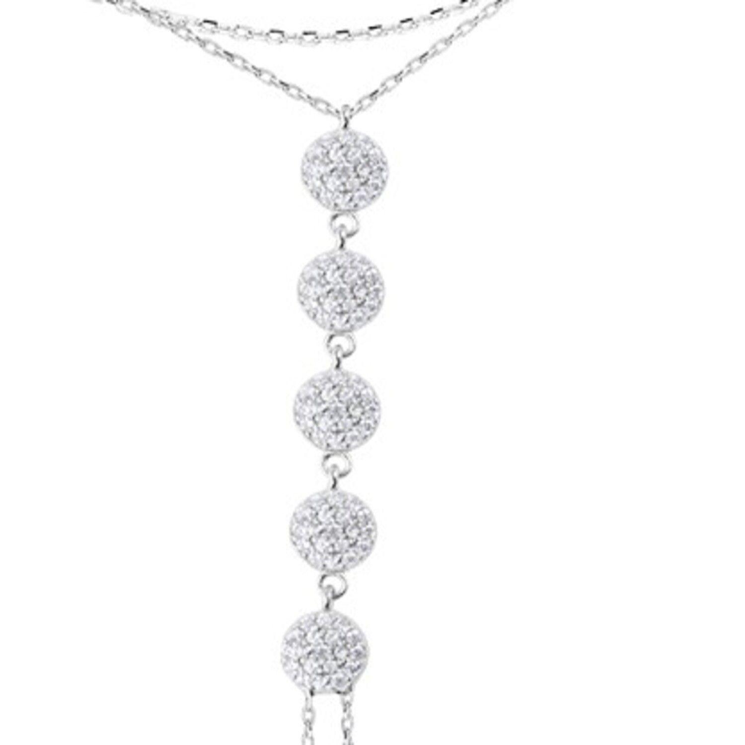 Pulsera de Plata Esterlina 925 Cinco Circonitas-2