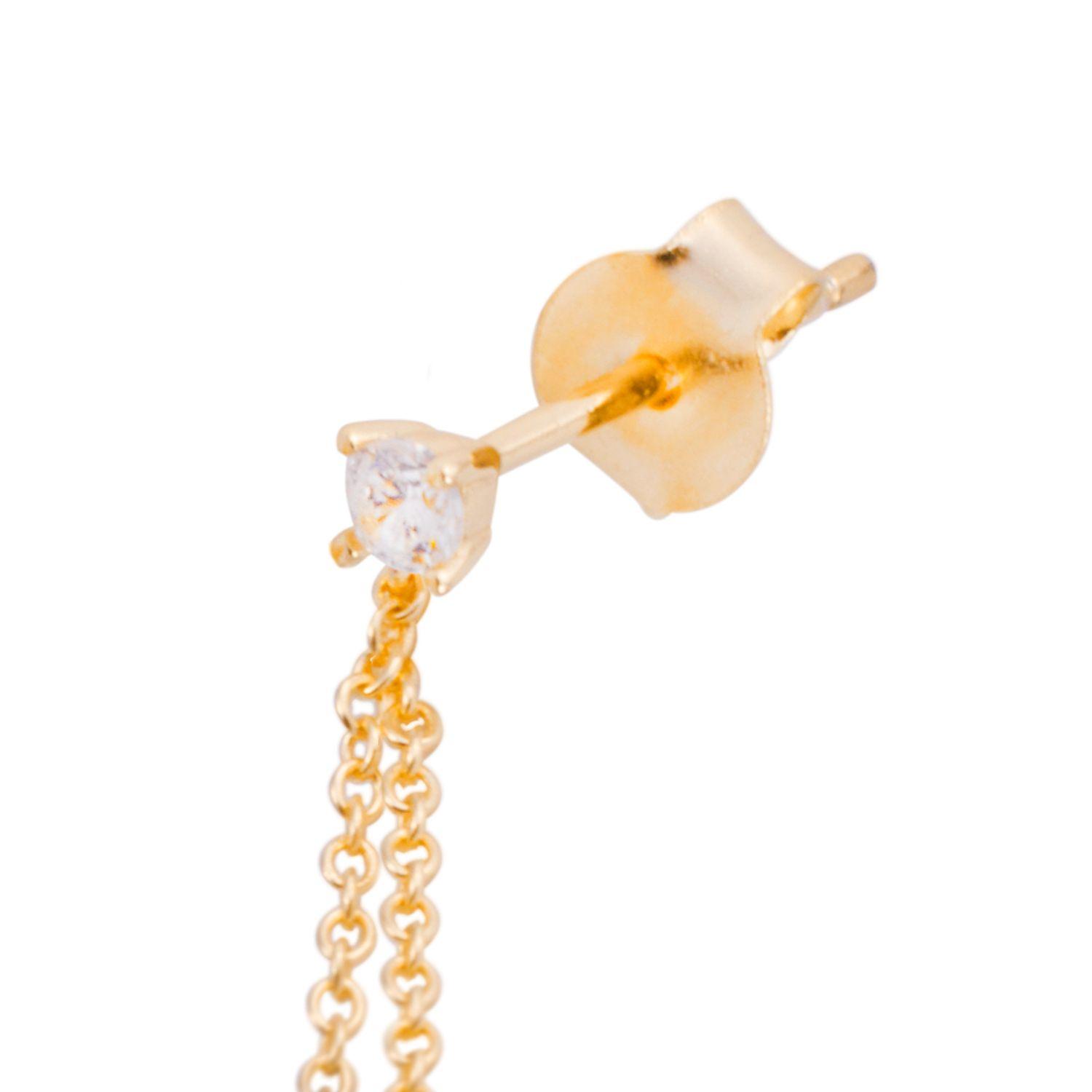 Piercing de Plata Esterlina 925 Circones colgantes Bañado en Oro 14kt-1