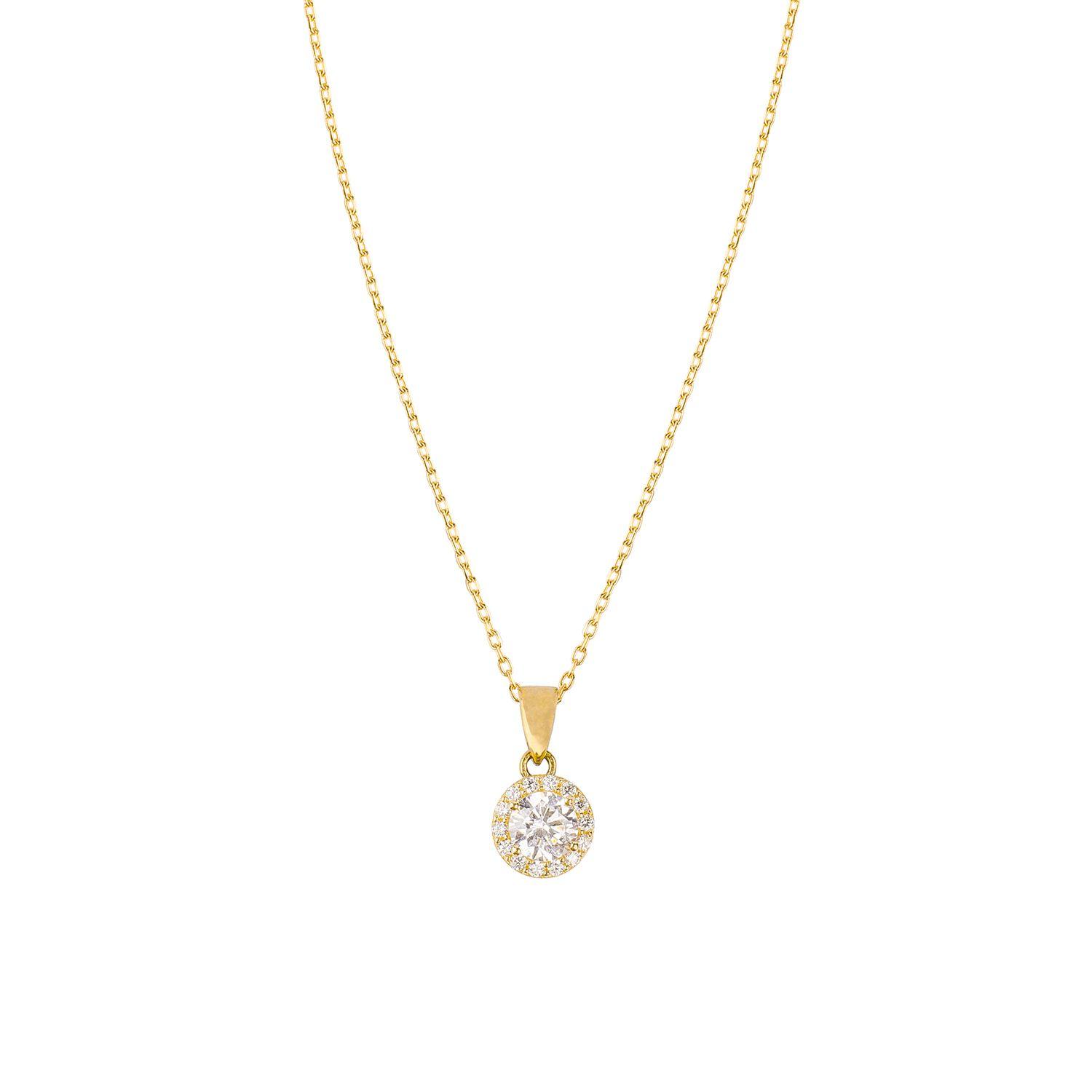 Colgante de Oro 9kt Circonita Destellante 5mm-2